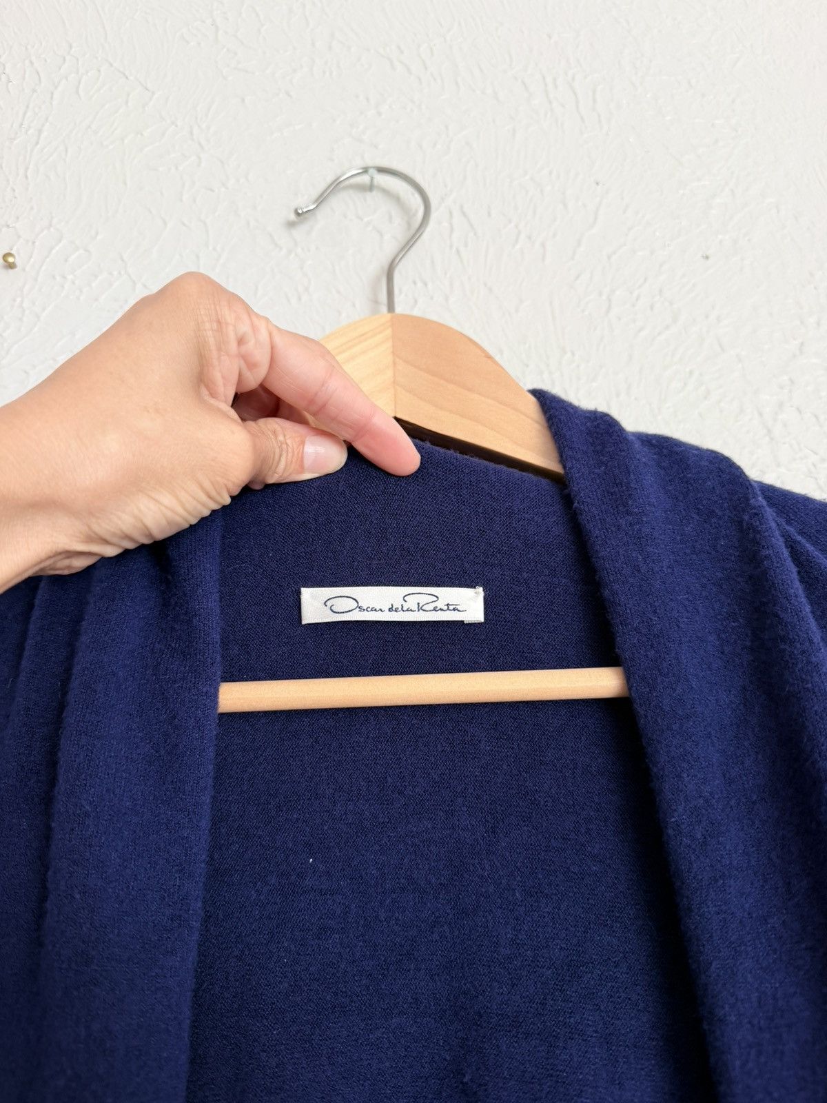 Oscar De La Renta Oscar de la Renta navy blue open front tassel sweater O/S Size M / US 6-8 / IT 42-44 - 5 Thumbnail