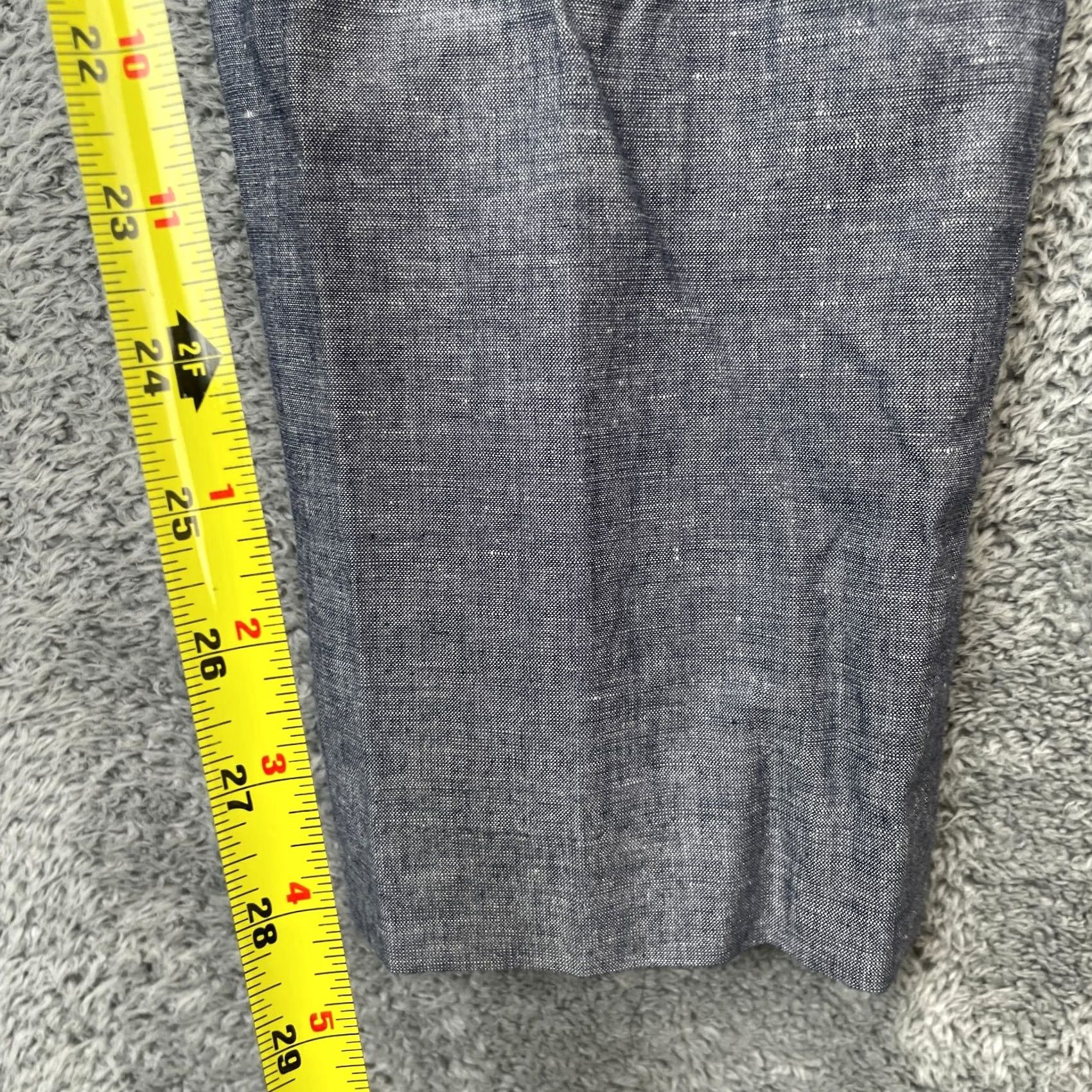 J.Crew J.CREW Pants Mens 34x30 Gray Slim Tapered Leg Dress Pants Cotton Linen Formal Shirt, 34x30, Slim Fit, Gray Size US 34 / EU 50 - 7 Thumbnail