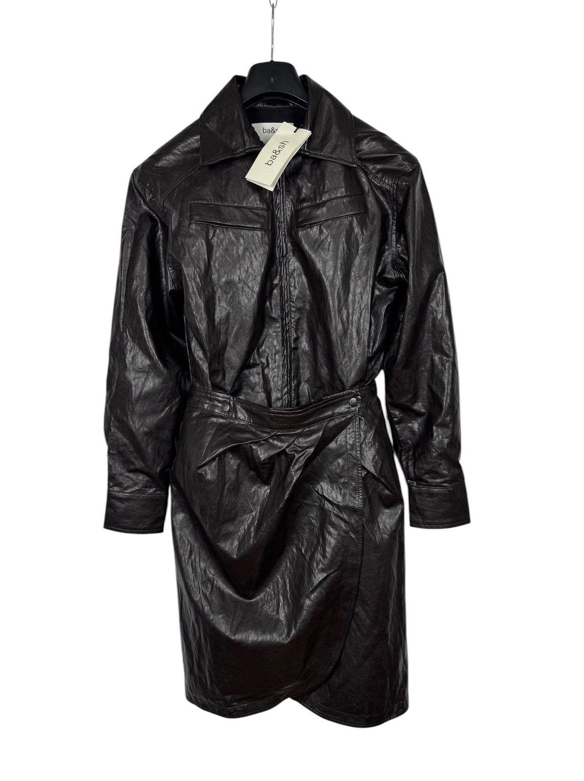 ba&sh Ba&sh Robe Sophia Marron Dress Viscose Collared size 0 XS Size XS / US 0-2 / IT 36-38 - 16 Thumbnail