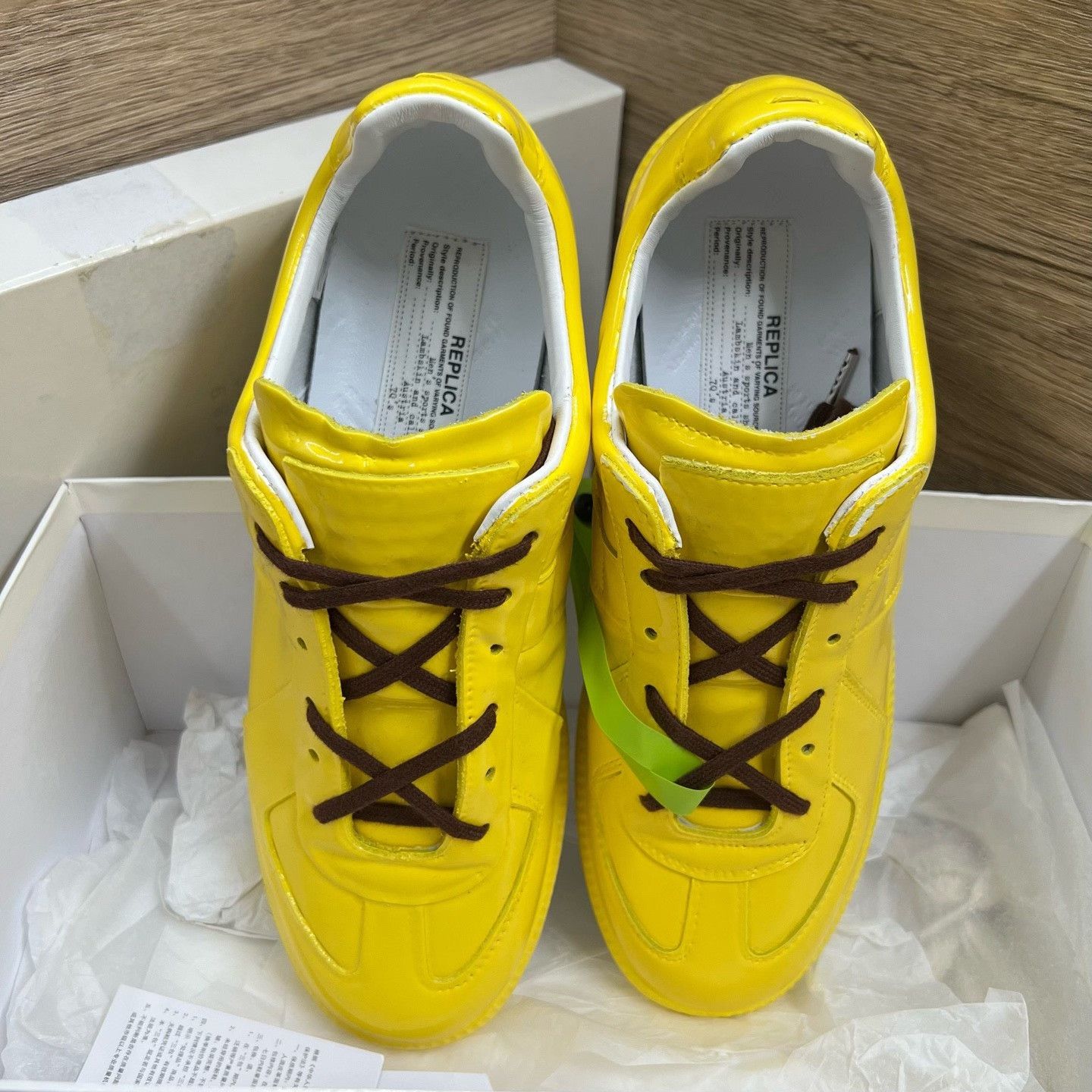 Maison Margiela Maison Margiela Yellow Lowtop Sneakers us_9 Women Size US 9 / IT 39 - 1 Thumbnail