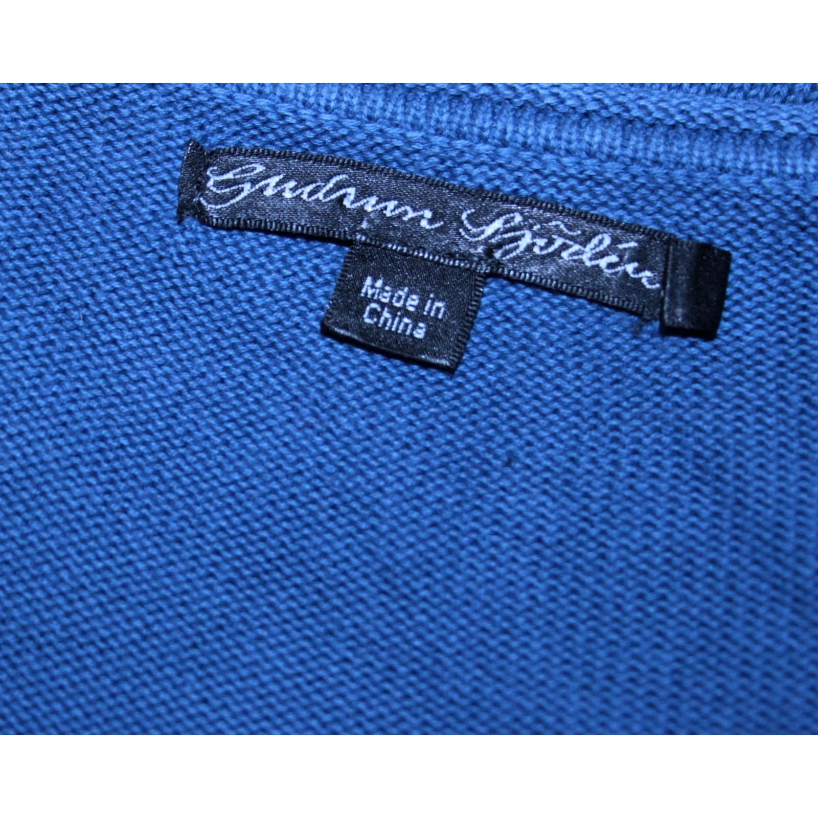 Vintage Gudrun Sjoden womens blue cotton A-Line Dress Size L Size L / US 10 / IT 46 - 5 Thumbnail