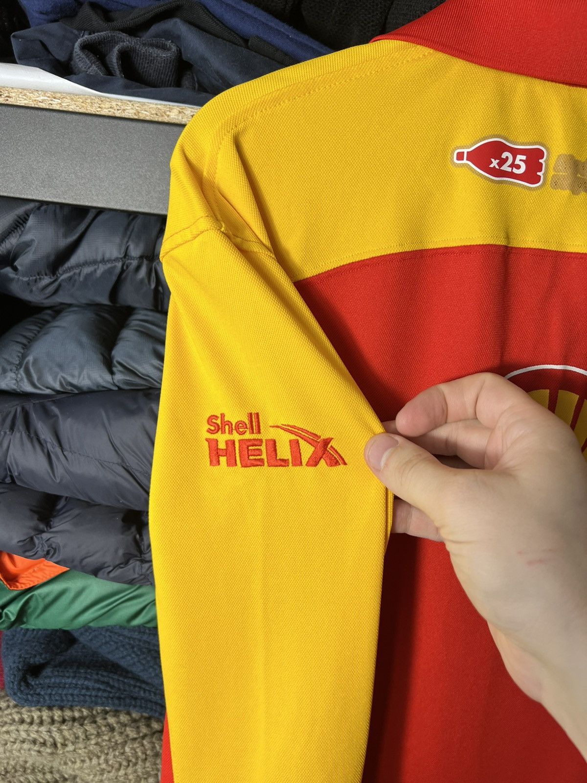 Ferrari Ferrari Shell V-Power Racing Team Polo Shirt Red Yellow Size US L / EU 52-54 / 3 - 5 Thumbnail