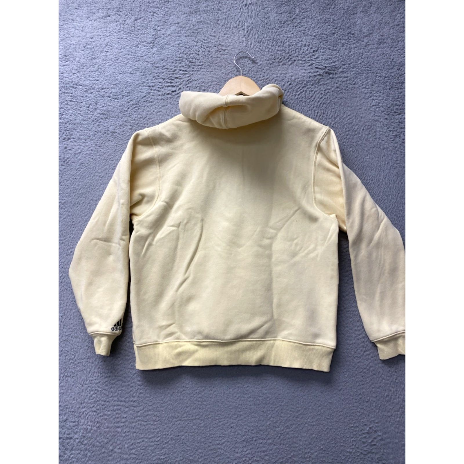 Adidas Adidas Hoodie Sweatshirt M Unisex Regular Pullover Slim Fit Yellow Logo - Athleisure Mens Womens Size US M / EU 48-50 / 2 - 7 Thumbnail