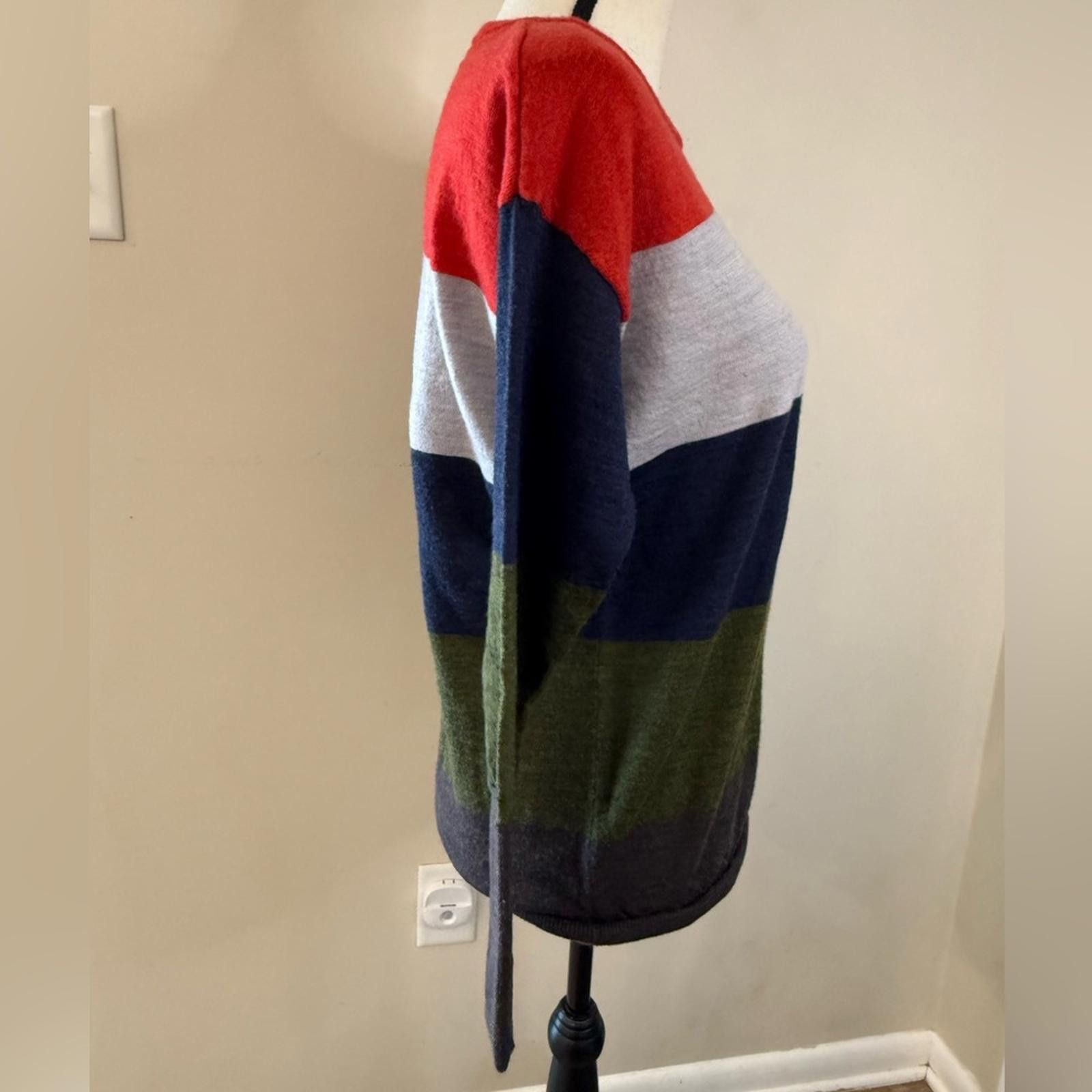 Fila Foil merino wool striped color block crew neck sweater SZ XS Size XS / US 0-2 / IT 36-38 - 2 Thumbnail