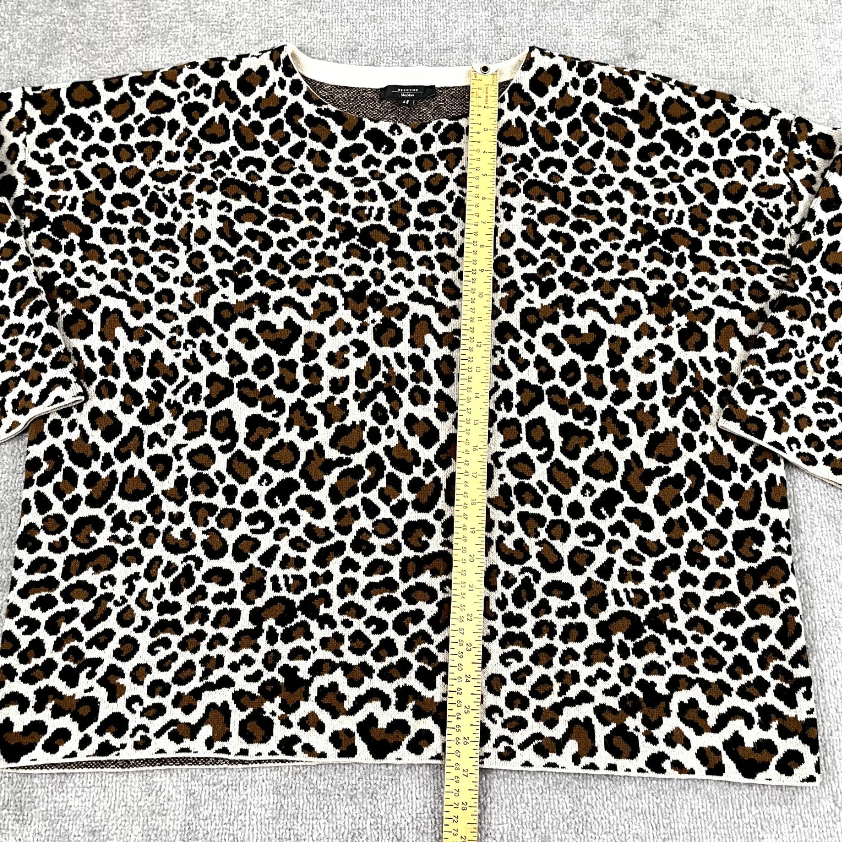 Vintage VINTAGE Weekend Max Mara Sweater Wool Animal Print Crew Neck Pullover Womens XL Size XL / US 12-14 / IT 48-50 - 4 Thumbnail