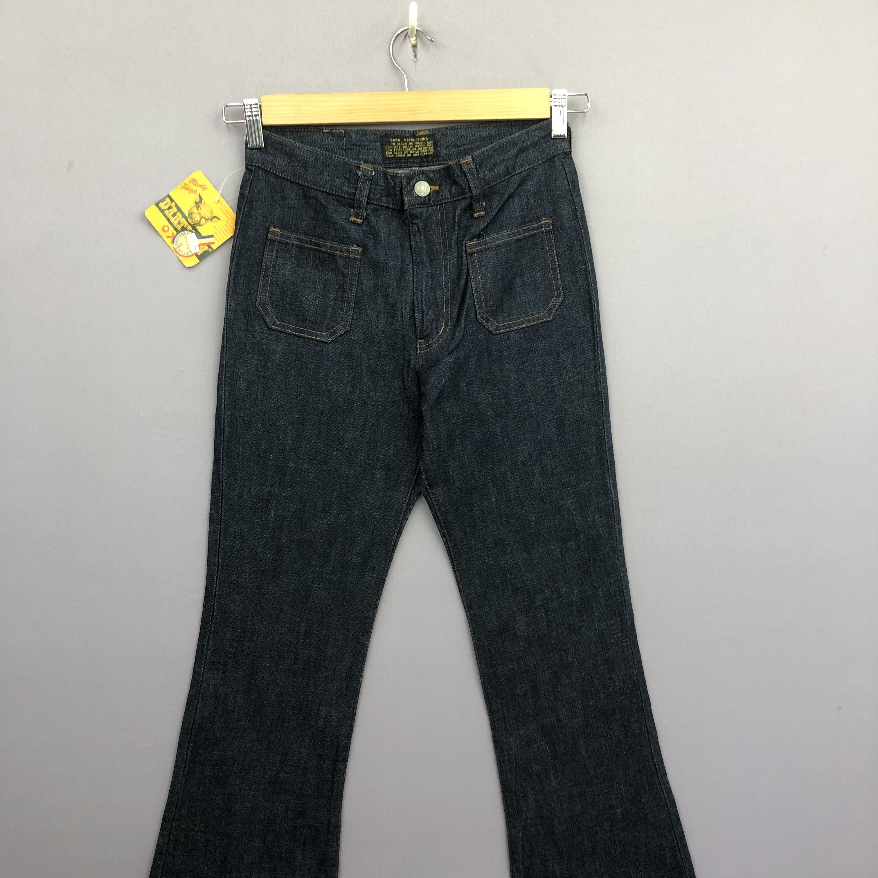 Studio D'Artisan Vintage NWT 90s Studio D'Artisan Bush Pants Flare Blue Jeans Size 26" / US 2 / IT 38 - 4 Thumbnail