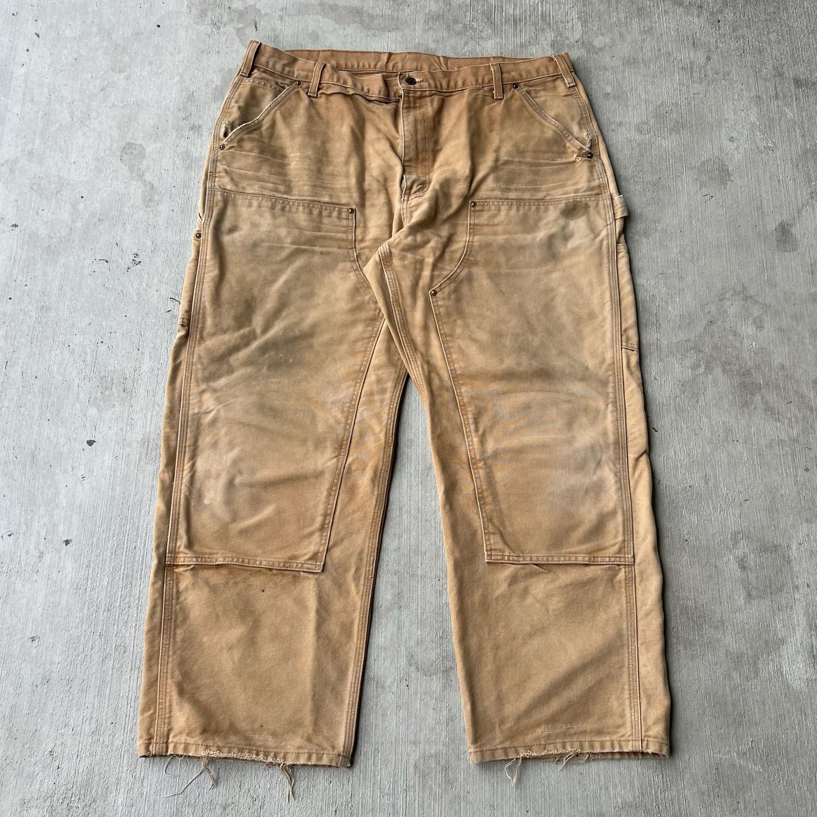 Carhartt × Vintage Carhartt faded brown double knee work wear carpenter pants Size US 37 - 1 Thumbnail