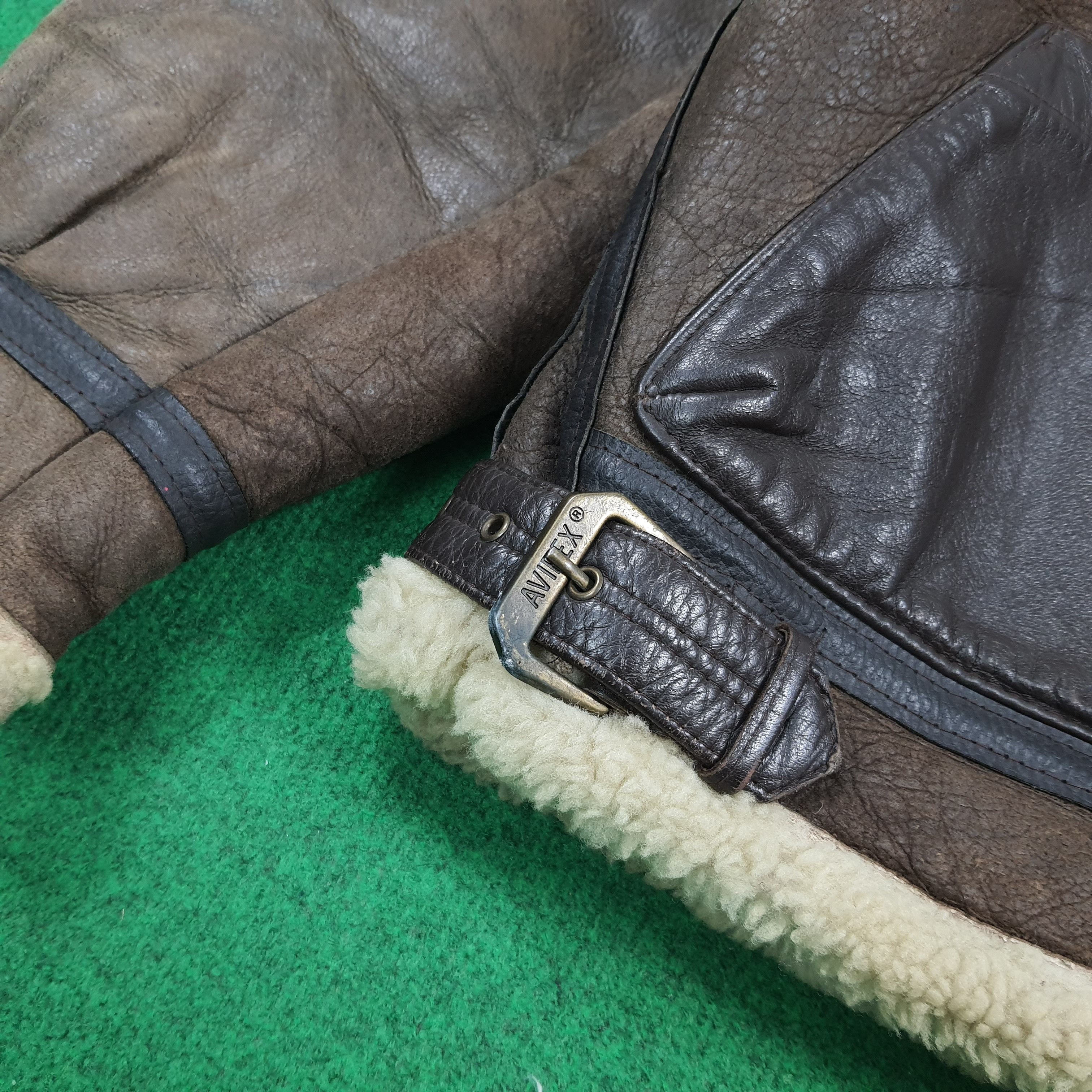 Avirex 90s Avirex Jacket Sheepskin Shearling Flight Leather C303N10 Size US M / EU 48-50 / 2 - 3 Thumbnail