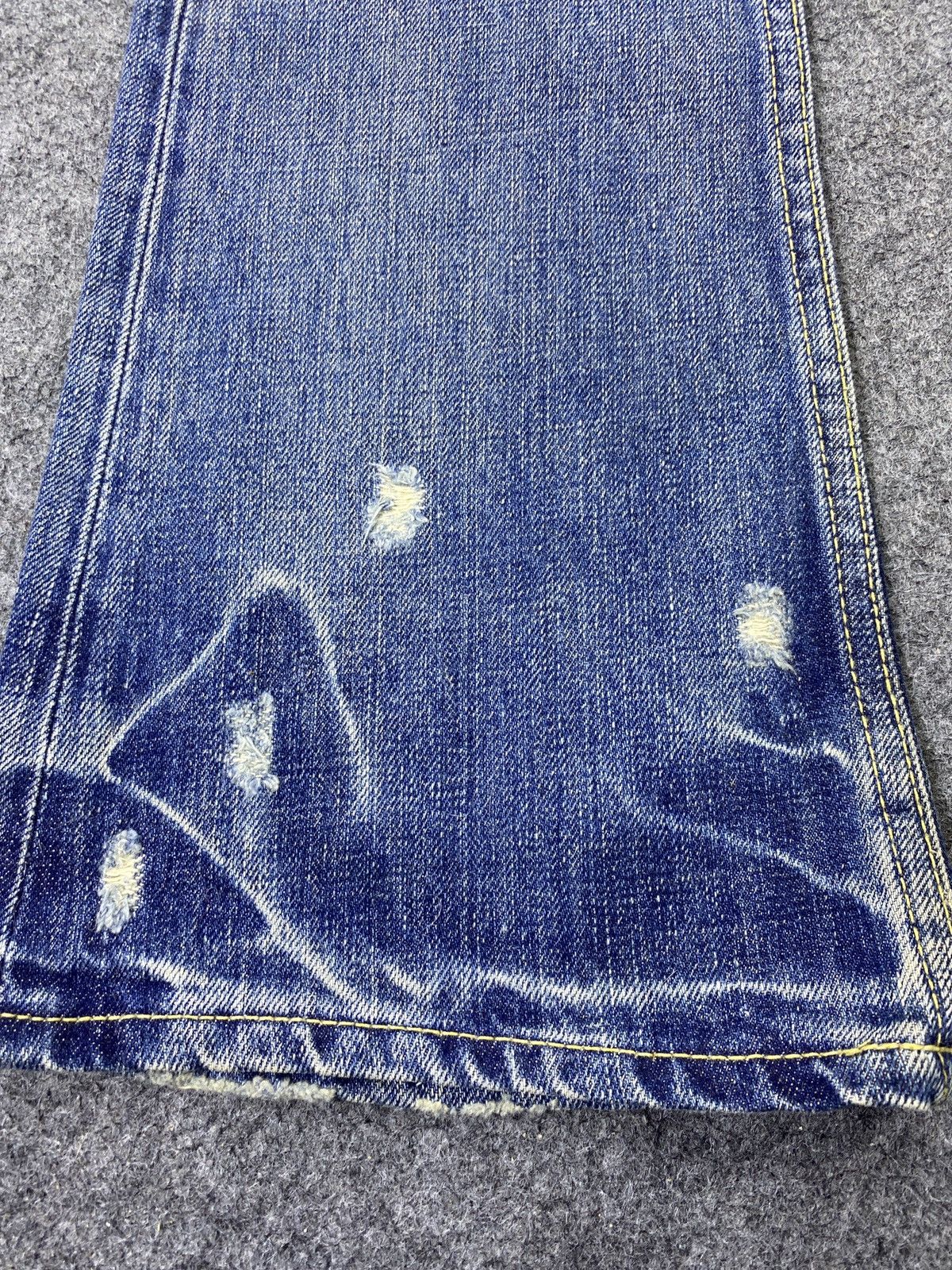 Japanese Brand × MOUSSY Moussy Distressed Flare Blue Wash Jeans- J1106 Size 27" / US 4 / IT 40 - 4 Thumbnail