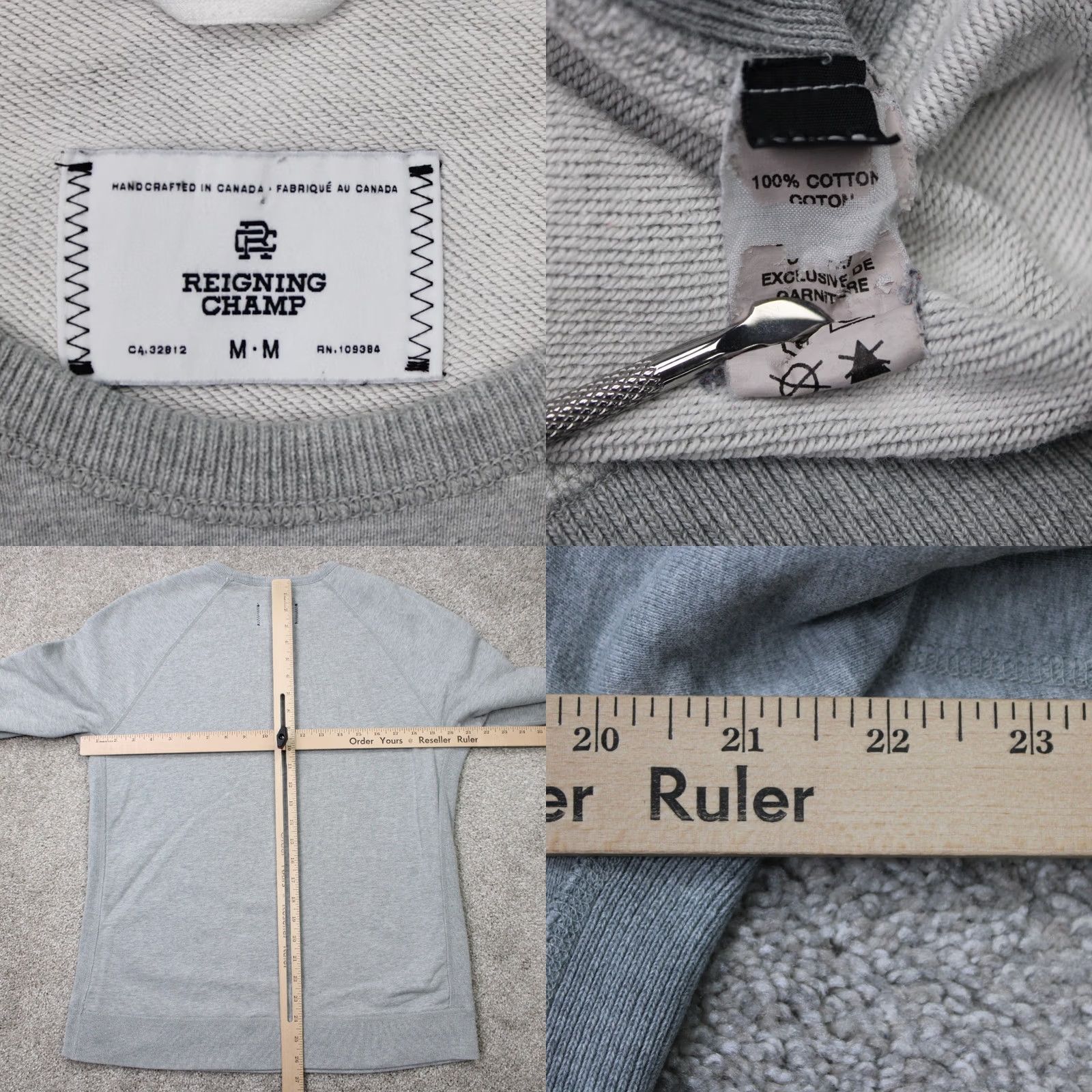 Reigning Champ Reigning Champ Sweatshirt Mens Medium Gray Crewneck Cotton Pullover Vancouver Vintage No Size US M / EU 48-50 / 2 - 8 Thumbnail
