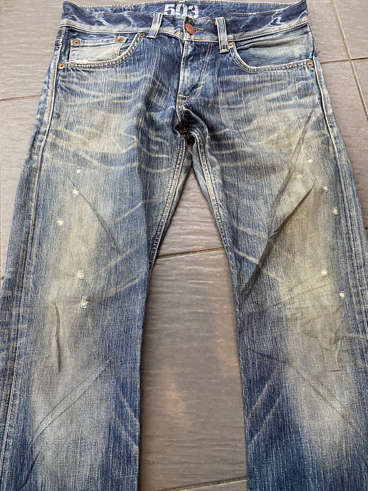Edwin × Hysteric Glamour × Tornado Mart Flare jeans vintage Edwin boot cut Japan 🇯🇵 distressed Size US 34 / EU 50 - 3 Thumbnail