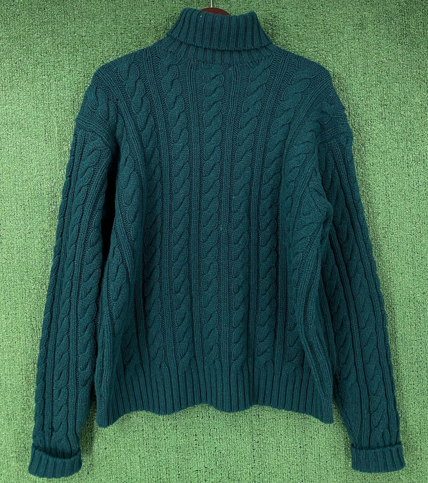 Polo Ralph Lauren 90’s Polo Ralph Lauren Wool Fisherman Sweater XL Distressed Size US XL / EU 56 / 4 - 3 Thumbnail