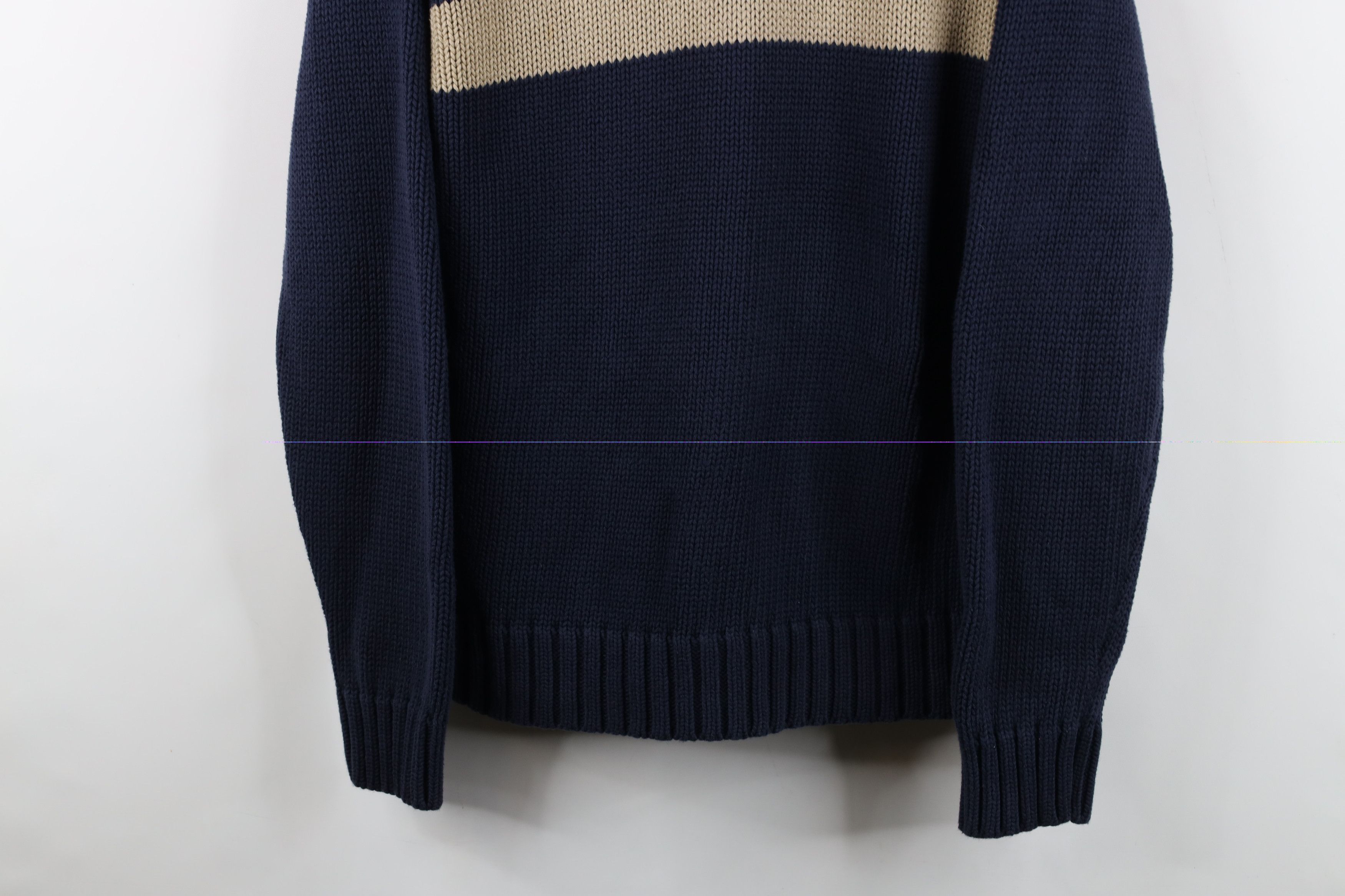 Gap Vintage Y2K 2001 Gap Block Heavyweight Cotton Knit Sweater Size US L / EU 52-54 / 3 - 3 Thumbnail