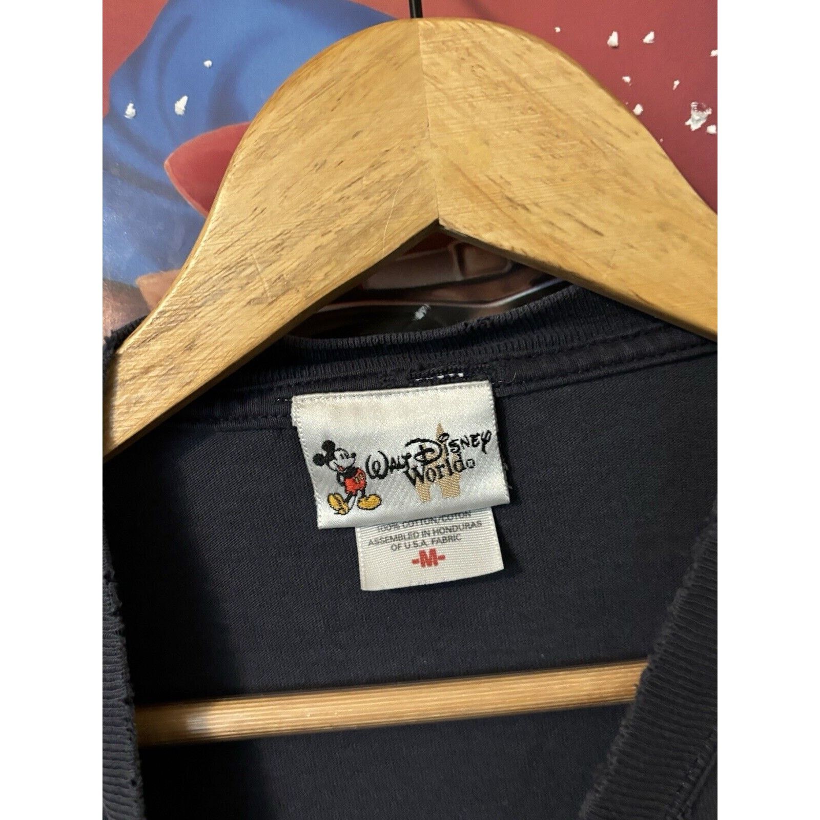 Vintage Lilo Stitch walt disney world faded tshirt navy blue