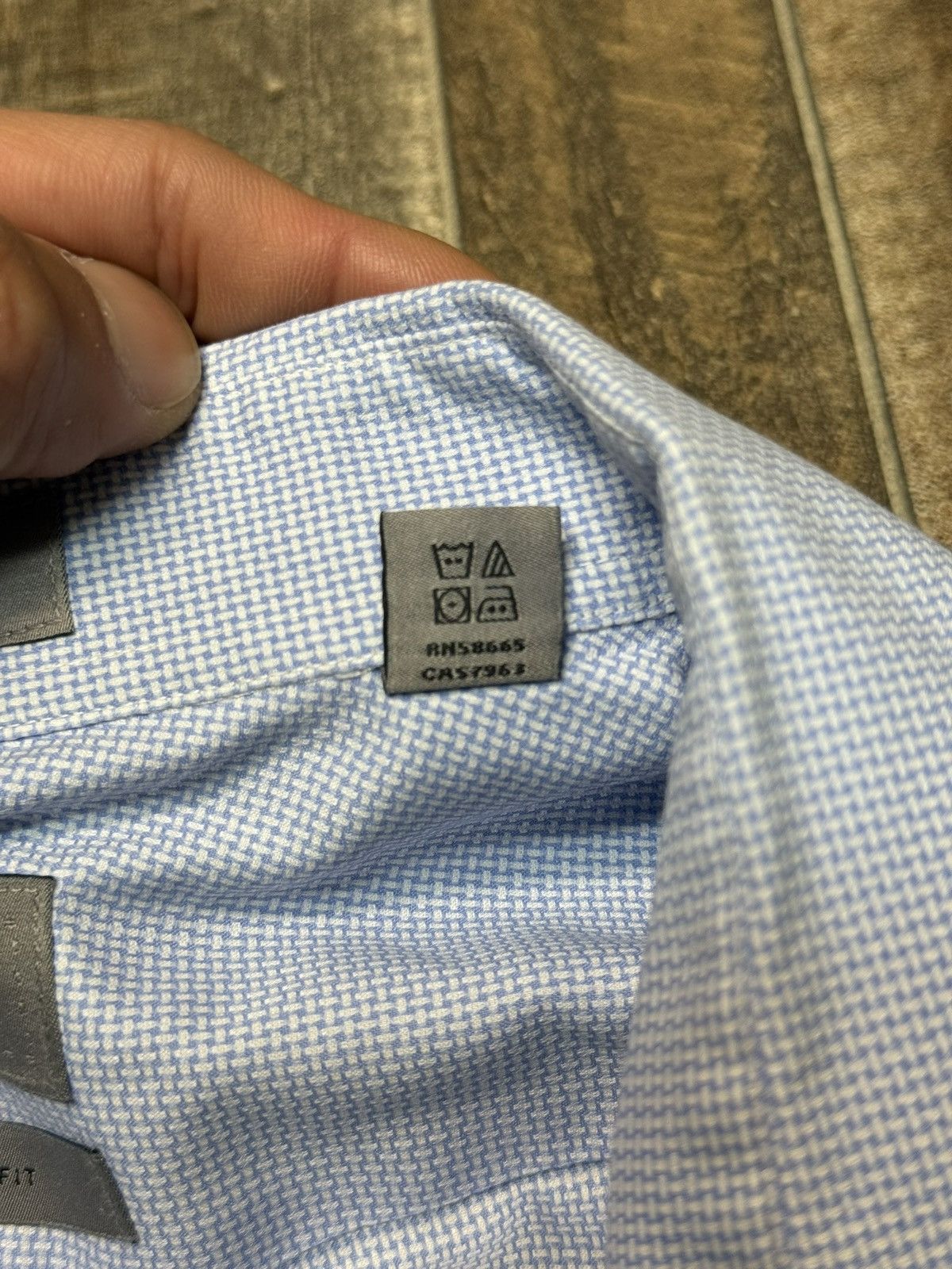 Nordstrom John W. Nordstrom Non-Iron 120s 2-PLY Traditional Fit Shirt Size US L / EU 52-54 / 3 - 6 Thumbnail