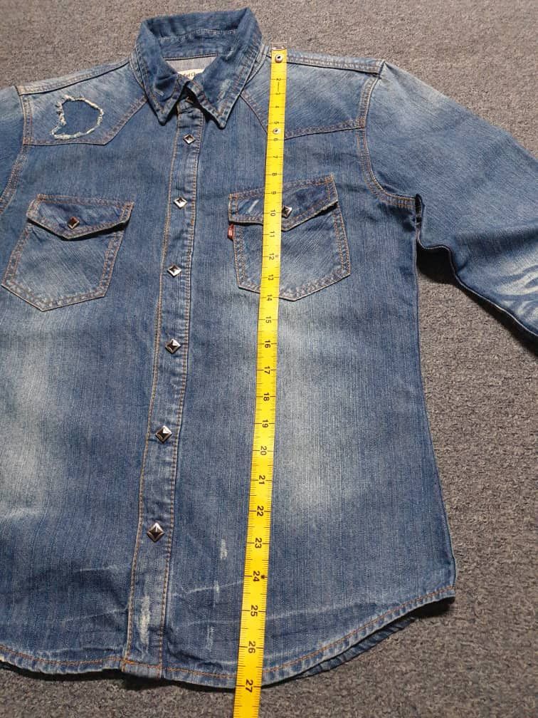 JACKROSE Jack Rose distressed denim western shirt Size US M / EU 48-50 / 2 - 9 Thumbnail