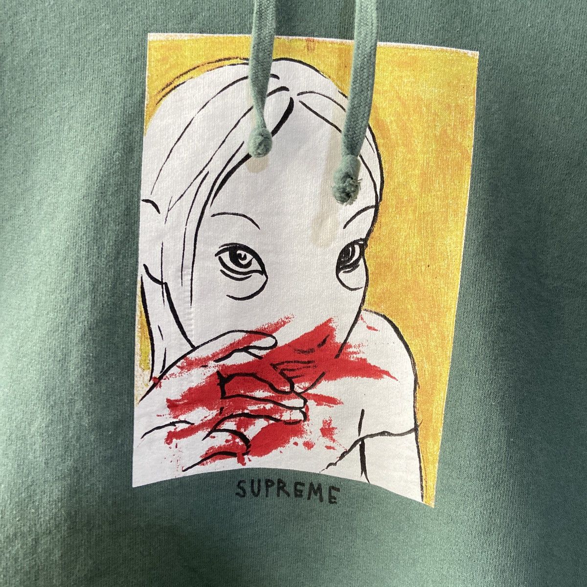 Supreme Nose Bleed Hoodie Sweatshirt Medium Dusty Teal Size US M / EU 48-50 / 2 - 3 Thumbnail