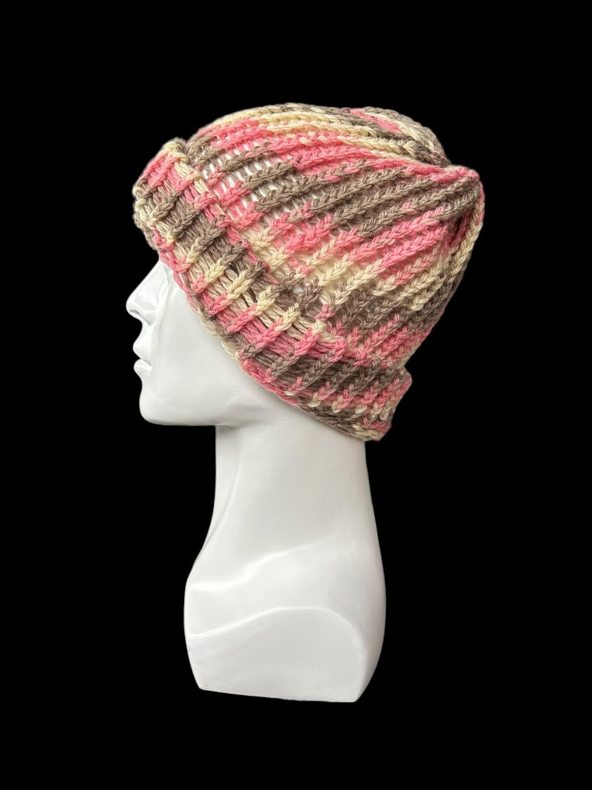 Japanese Brand × Kapital × Vintage Crochet Knitted handmade Beanie Hats ☠️☠️ Size ONE SIZE - 2 Thumbnail