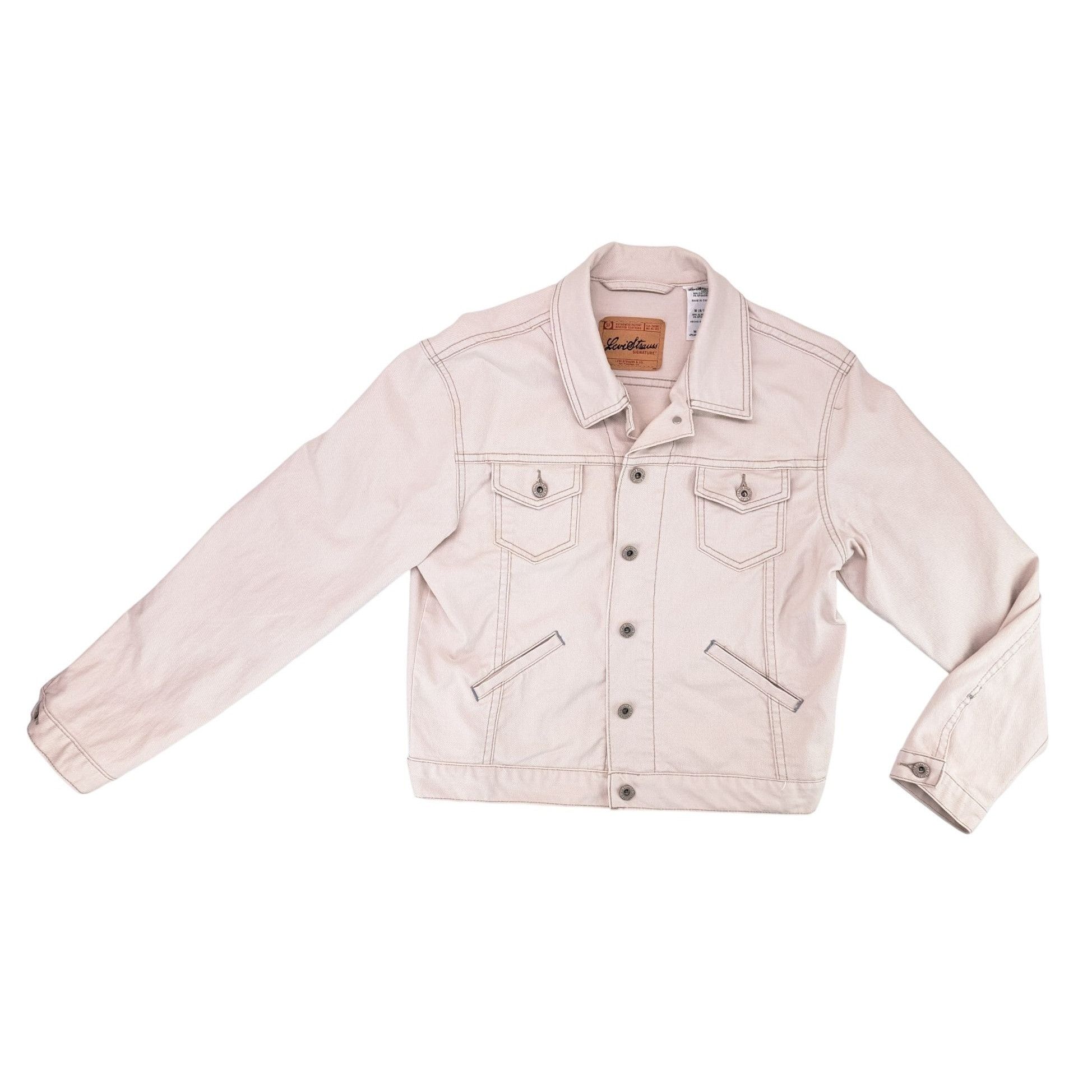 Levi's Levi Strauss Signature Women Medium Beige Denim Trucker Size M / US 6-8 / IT 42-44 - 1 Thumbnail