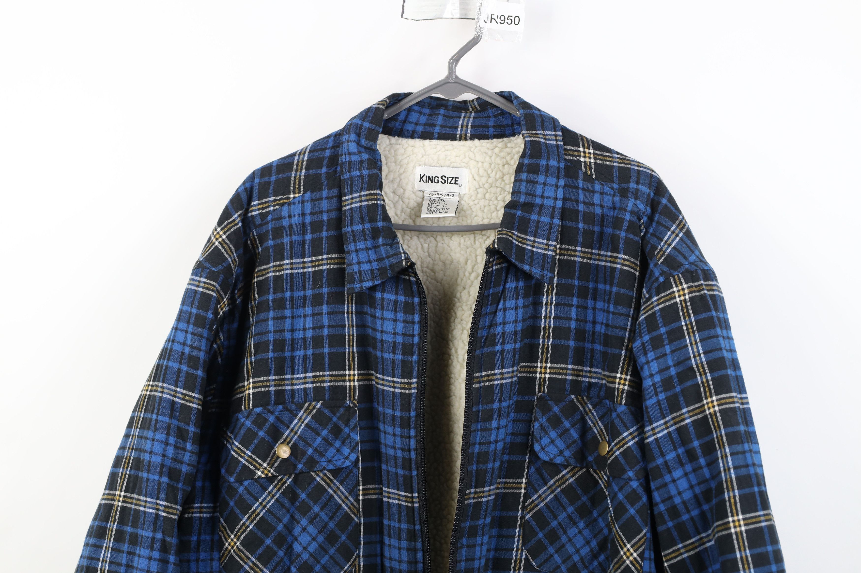 Vintage AS IS Vintage 90s Streetwear Lined Flannel Shirt Jacket Size US XXL / EU 58 / 5 - 2 Thumbnail