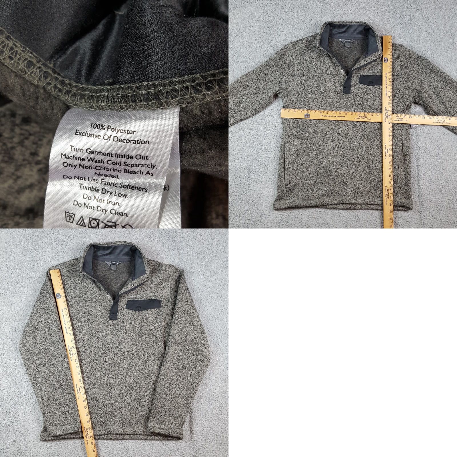 Eddie Bauer VINTAGE Eddie Bauer Convector 2.0 Snap Fleece Men's Size Small Knit Pullover Sweater Gray Regular Shirt Size US S / EU 44-46 / 1 - 8 Thumbnail