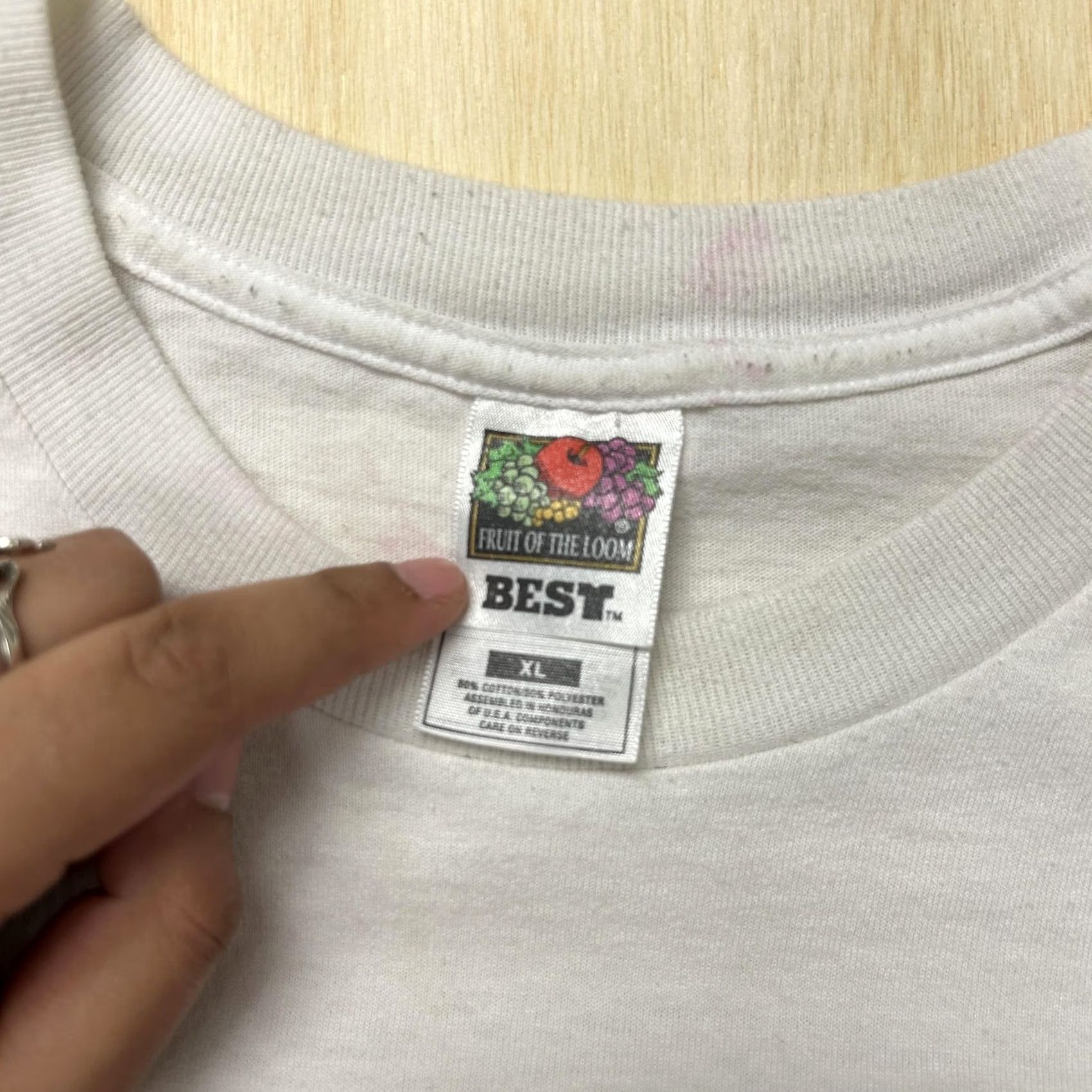 Fruit Of The Loom VINTAGE Fruit of the Loom Shirt Mens XL White Wild Animals Safari Graphic Tee Size US XL / EU 56 / 4 - 3 Thumbnail