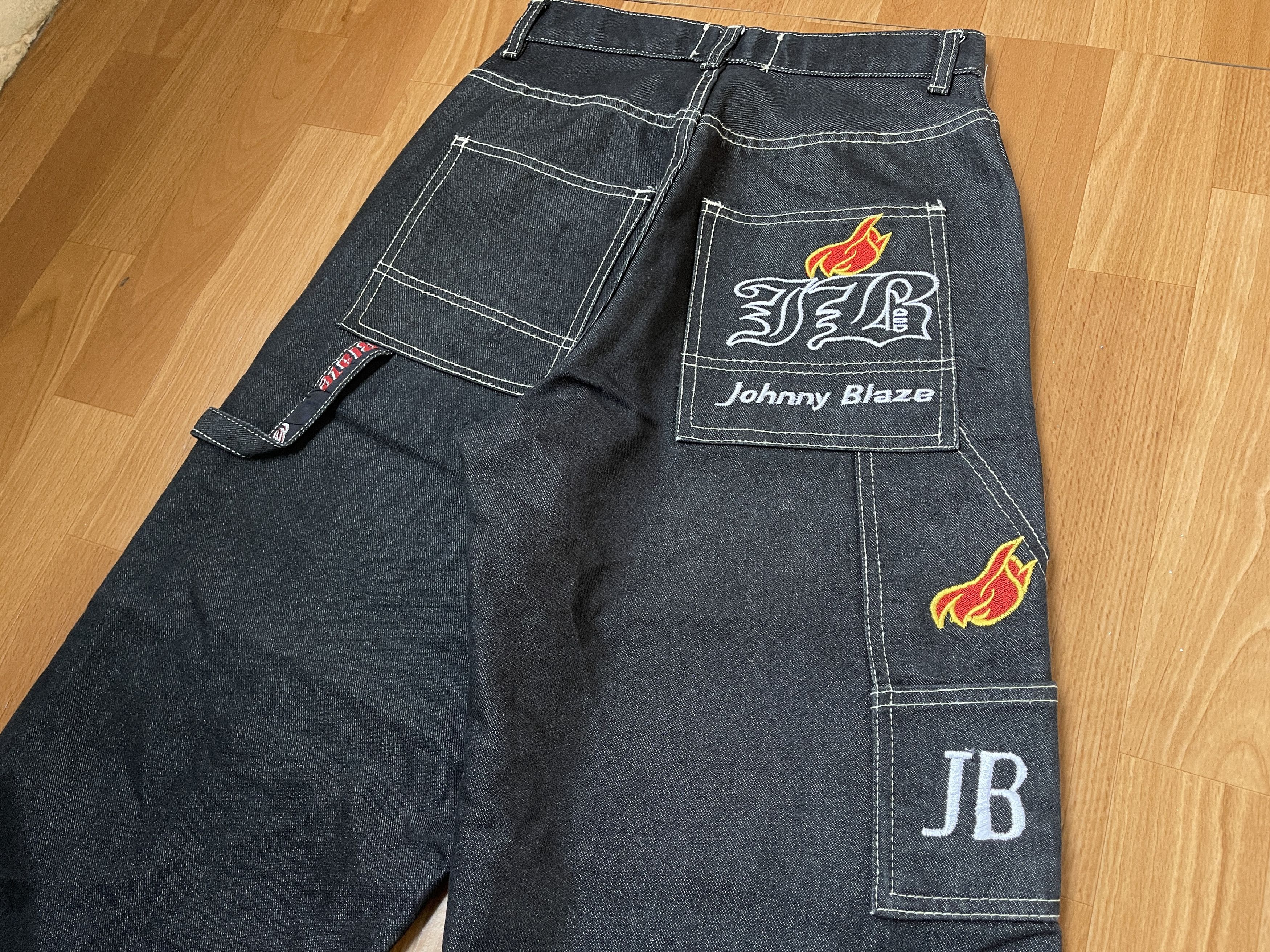 Wu-Tang Clan Johnny Blaze jeans shiny metallic silver baggy Wu Wear 26 Size US 26 / EU 42 - 4 Thumbnail