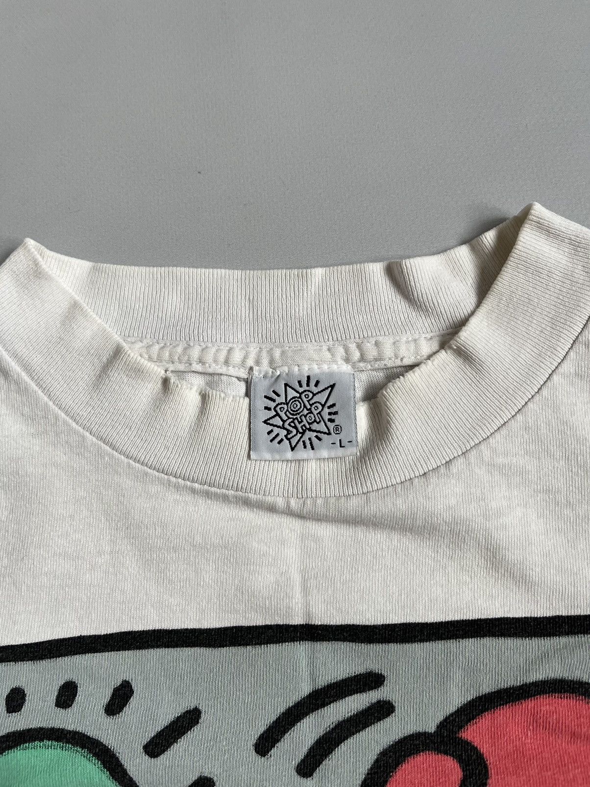 Keith Haring Vintage 90s Keith Haring Pop Shop Single Stitch T-shirt Size US L / EU 52-54 / 3 - 4 Thumbnail