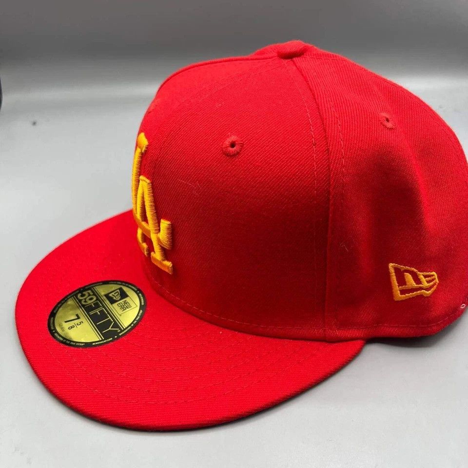 New Era Los Angeles LA Dodgers Hat Men 7 5/8 59Fifty New Era Fitted Size ONE SIZE - 4 Thumbnail