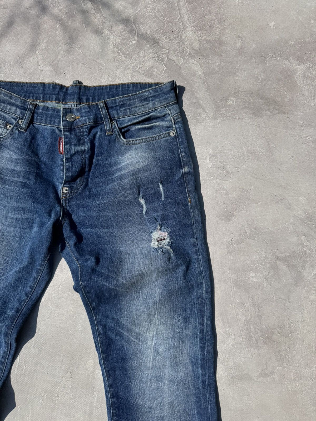 Dsquared2 Dsquared2 Distressed Effect Y2k Slim Fit Men's Jeans Size US 32 / EU 48 - 6 Thumbnail