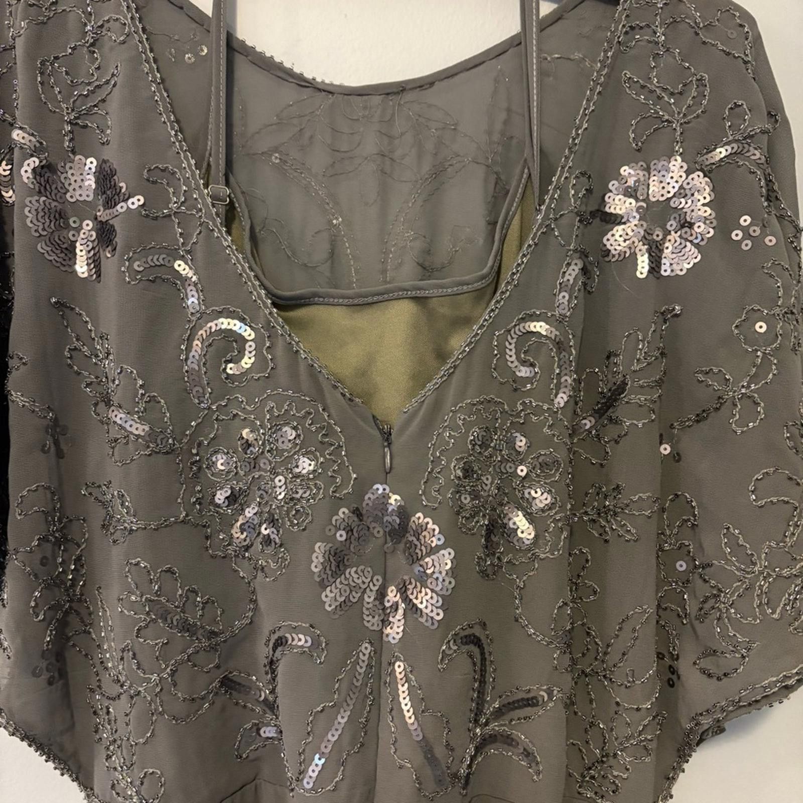 Designer NWT Molly Bracken Woman’s L Cocktail Dress Beaded Sequins Size L / US 10 / IT 46 - 5 Thumbnail