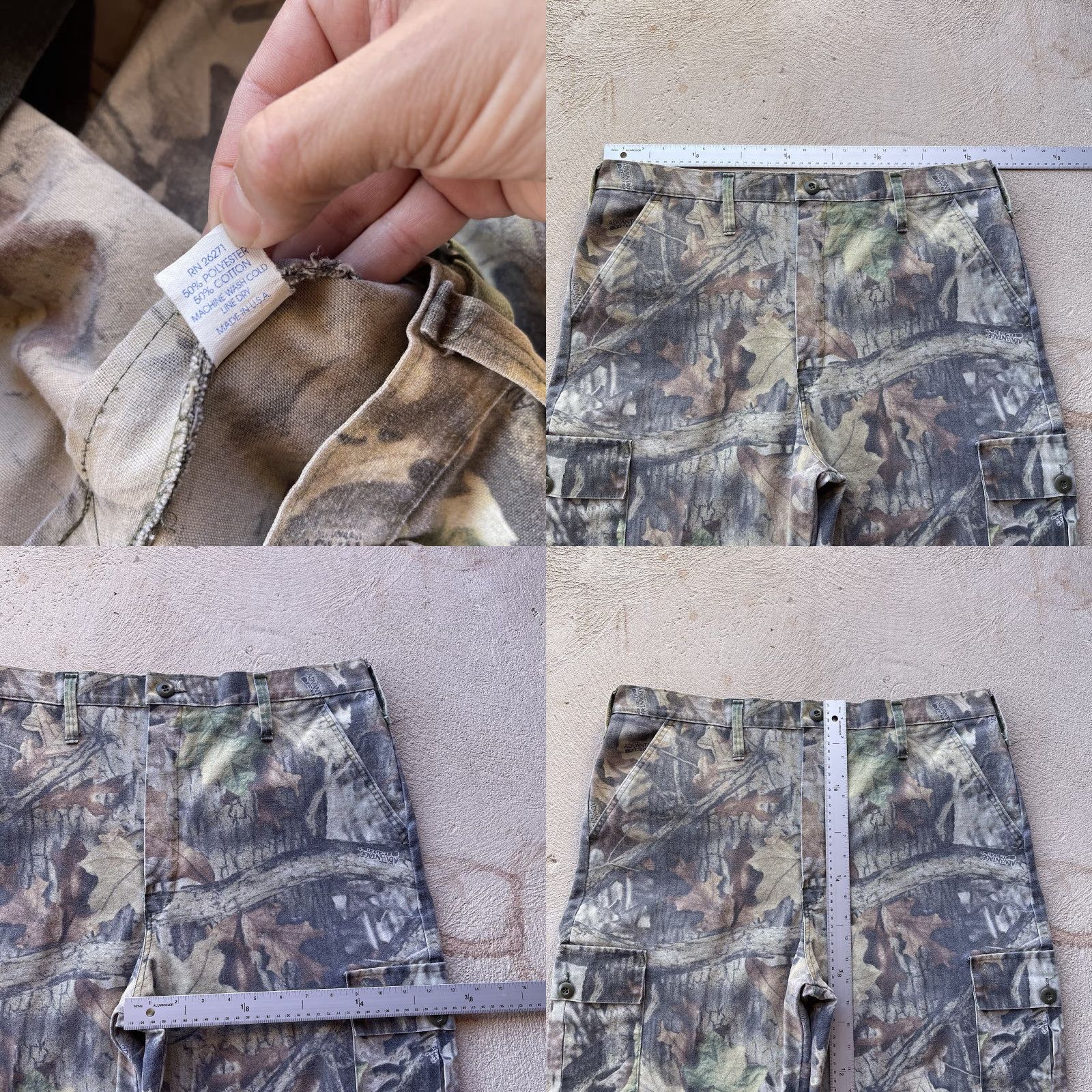 Vintage VINTAGE Ranger Cargo Pants Mens L Green Camouflage 90s Baggy Straight Inseam 30 Relaxed Comfort Pockets USA Size US 38 / EU 54 - 8 Thumbnail