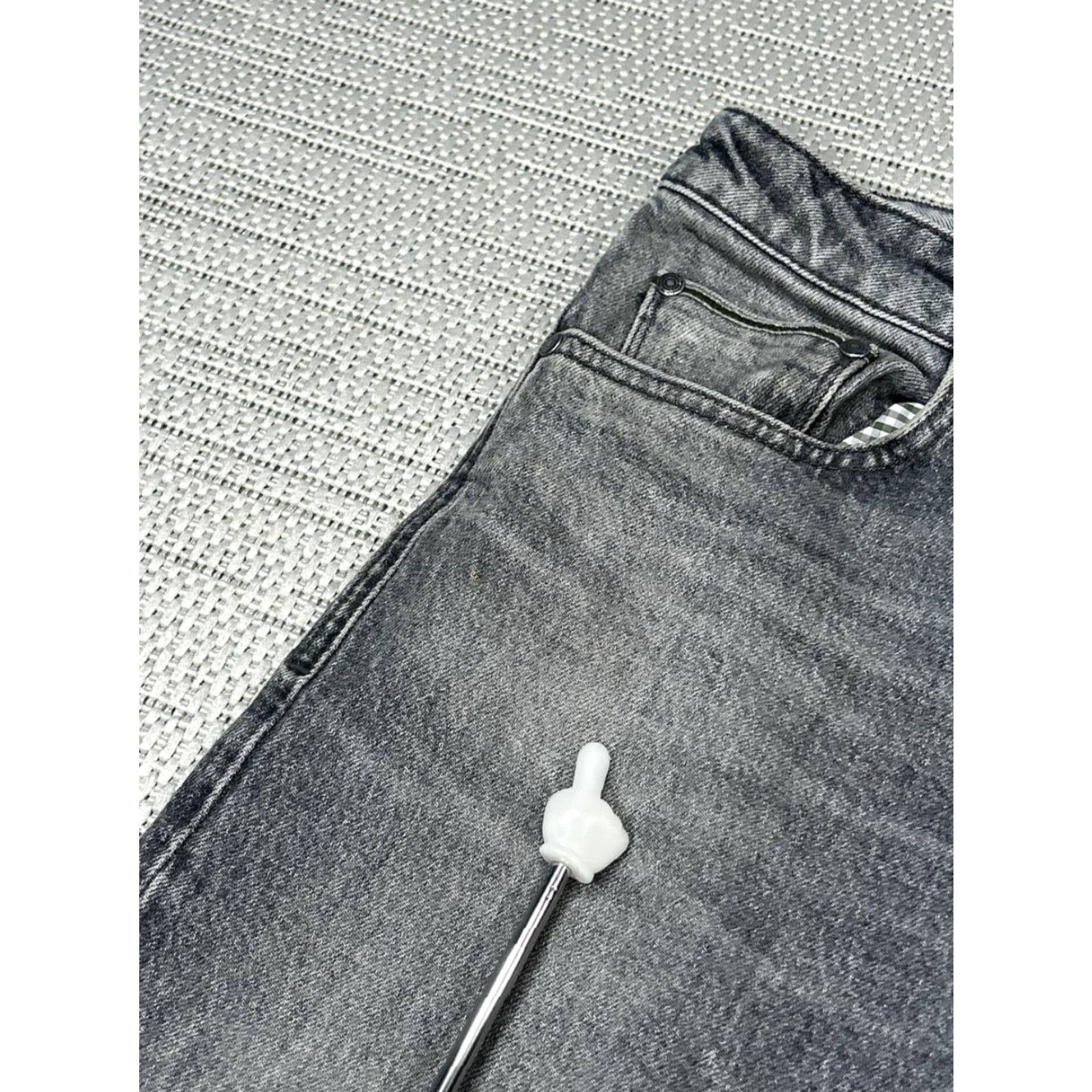 Massimo Dutti Massimo Dutti Jeans Mens 30 Gray Denim Slim Fit Jeans Regular 30 Gray City Mens Size US 30 / EU 46 - 3 Thumbnail