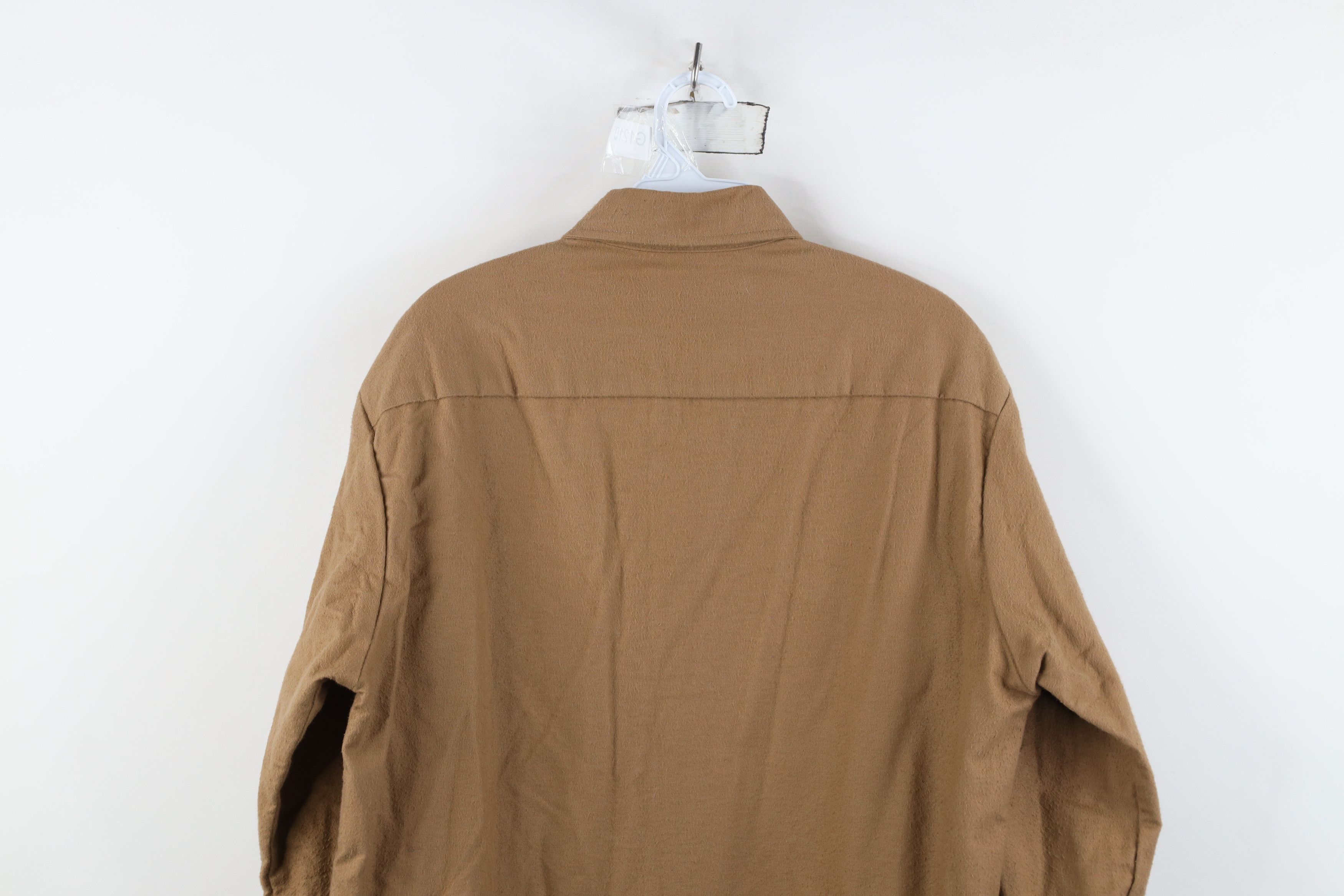 Vintage Vintage 90s Streetwear Chamois Cloth Button Shirt Brown Size US M / EU 48-50 / 2 - 11 Thumbnail