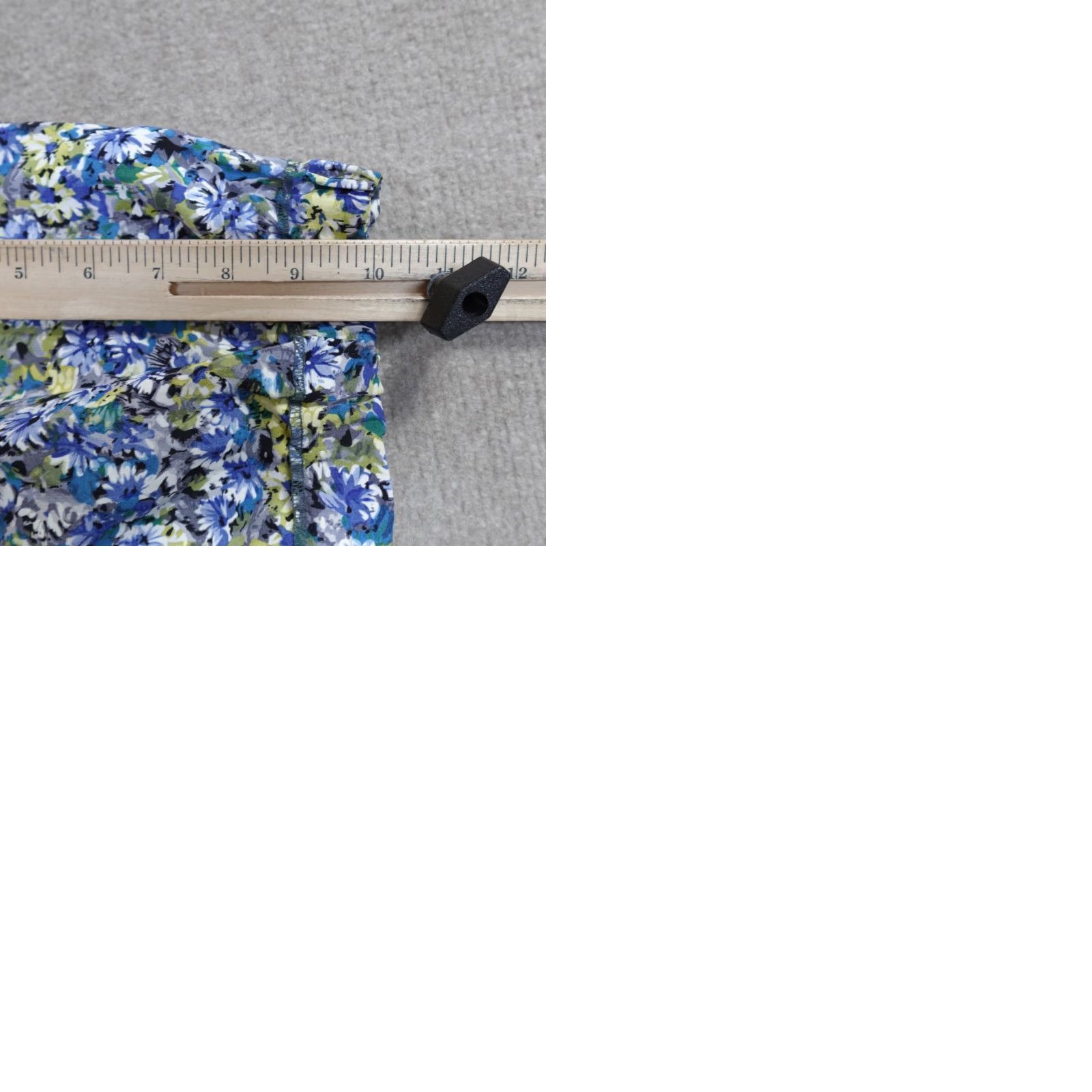 Rebecca Taylor Rebecca Taylor Dress 10 Blue Floral Batwing Sleeves V-Neck Tie Cinched Silk Long 3/4 Sleeve Pockets Womens Size L / US 10 / IT 46 - 9 Thumbnail