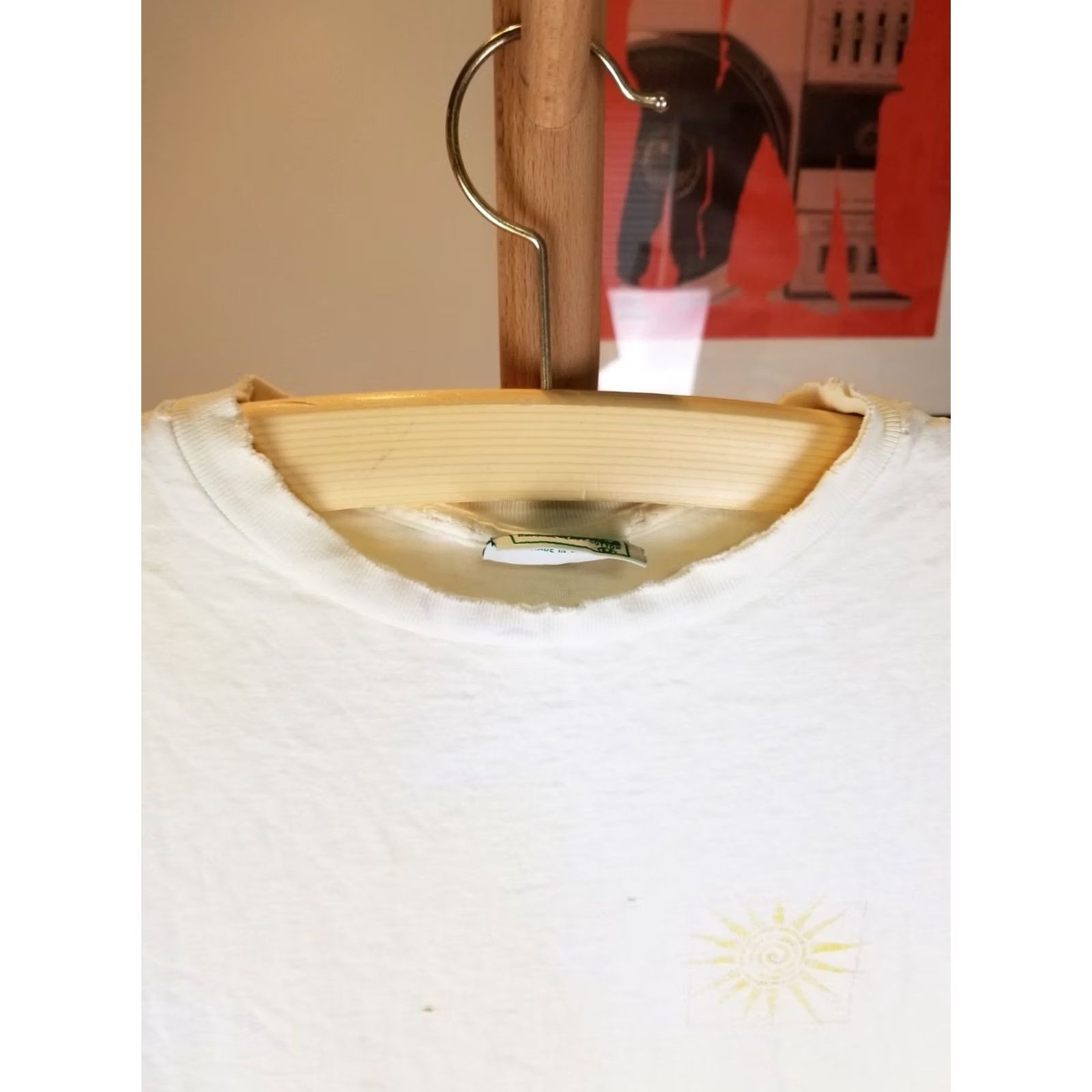 Vintage VINTAGE 90' A BREAK FROM REALITY TSHIRT MEDIUM White Short Sleeve Round Neck Mens Distressed Worn Faded Solid Pattern Universal Size M Clothing Size US M / EU 48-50 / 2 - 6 Thumbnail