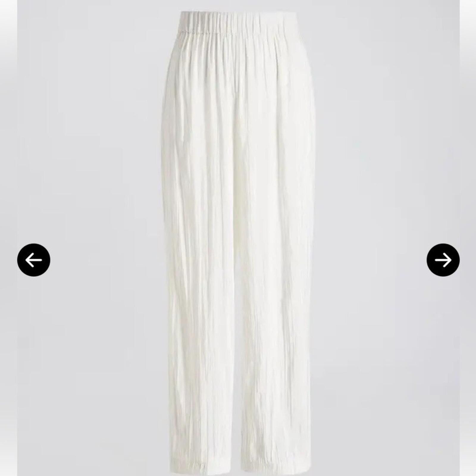 Solid and Striped NWOT SOLID & STRIPED White Wide Leg Pants Size 36" / US 14 / IT 50 - 2 Thumbnail