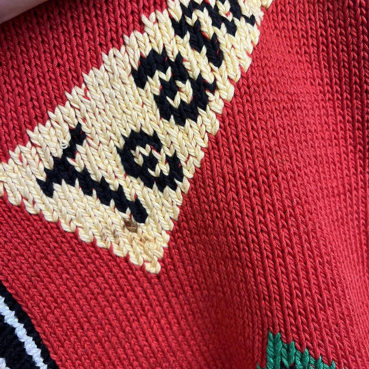 Vintage 80s Vintage Red Knit Cardigan Berek Sweater 1988 Size US L / EU 52-54 / 3 - 6 Thumbnail