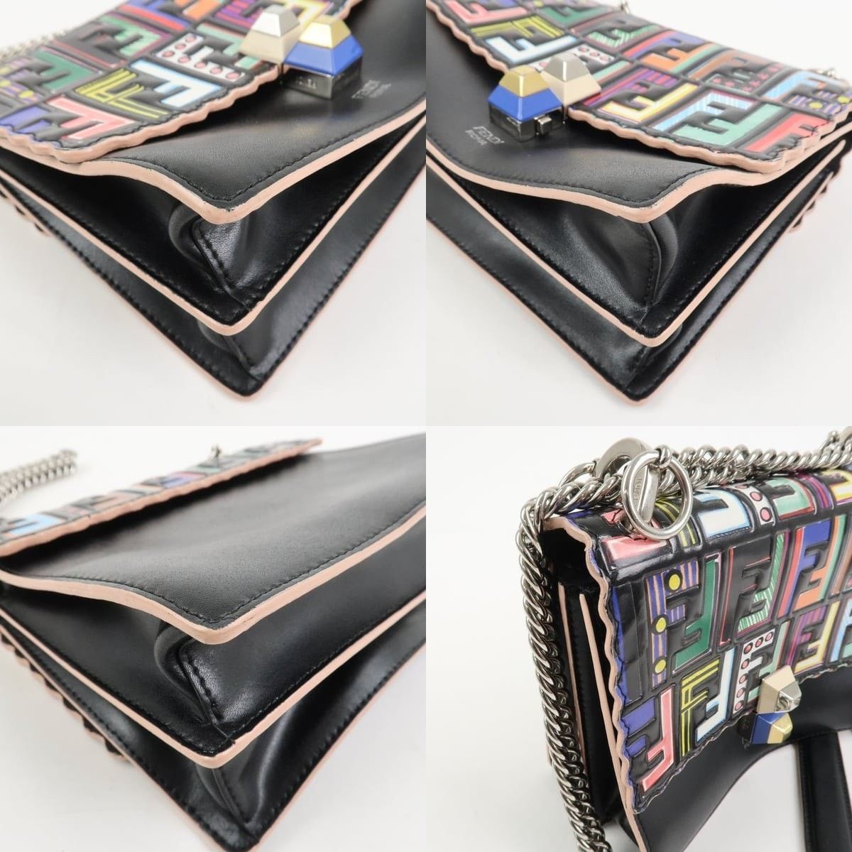 Fendi Fendi Zucca Mini Kan I Leather Shoulder Bag Multicolor Size ONE SIZE - 5 Thumbnail