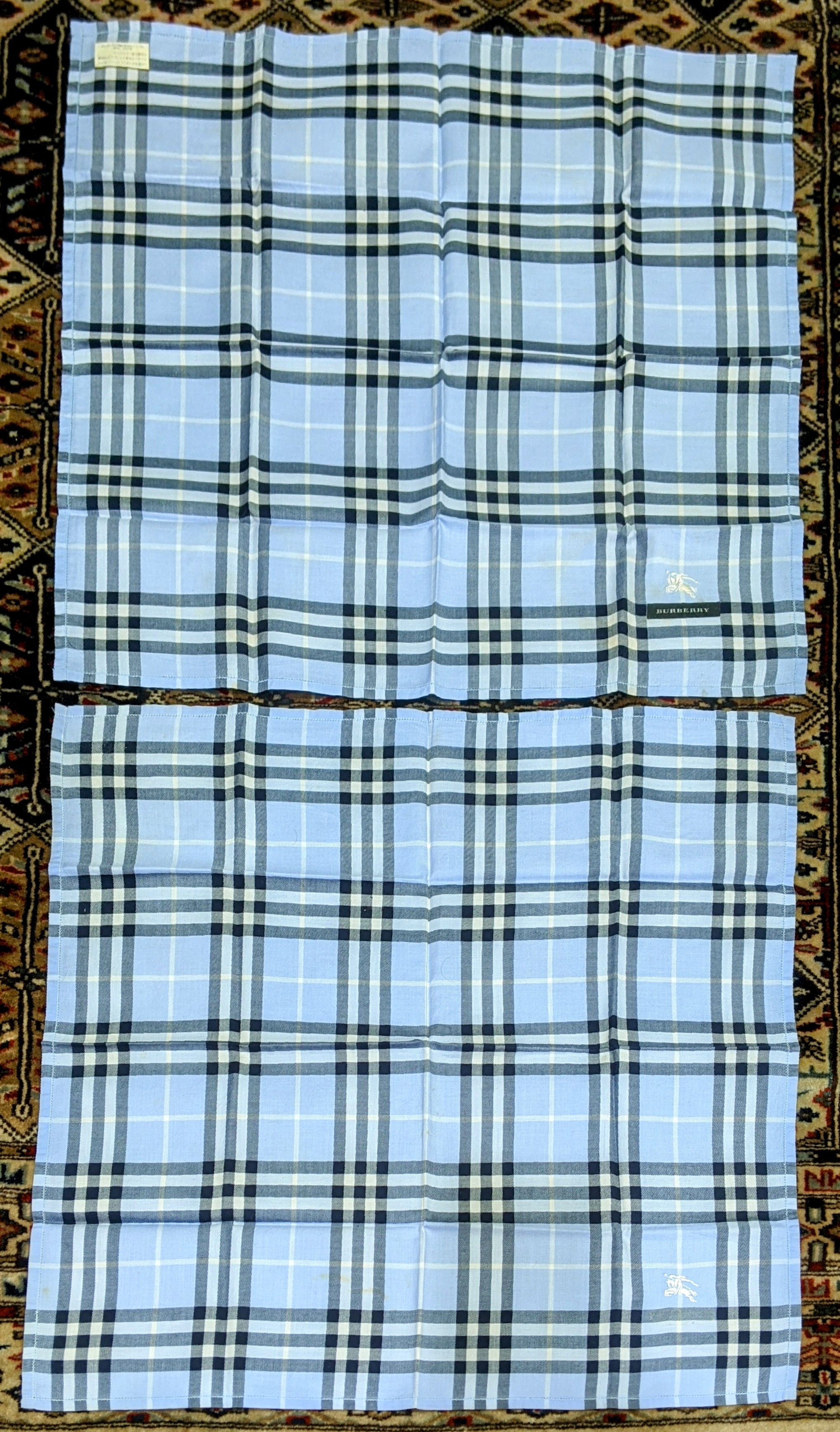 Burberry Combo 2pcs Blue Nova Check Burberry Handkerchief Size ONE SIZE - 6 Thumbnail