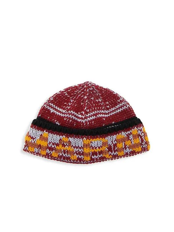 image of Marni O1W1Db10524 Size-Os Logo Wool Beanie Hats In Coffe, Women's