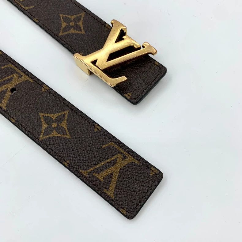 Louis Vuitton Louis Vuitton Brown logo, print, smooth buckle belt Size ONE SIZE - 3 Thumbnail