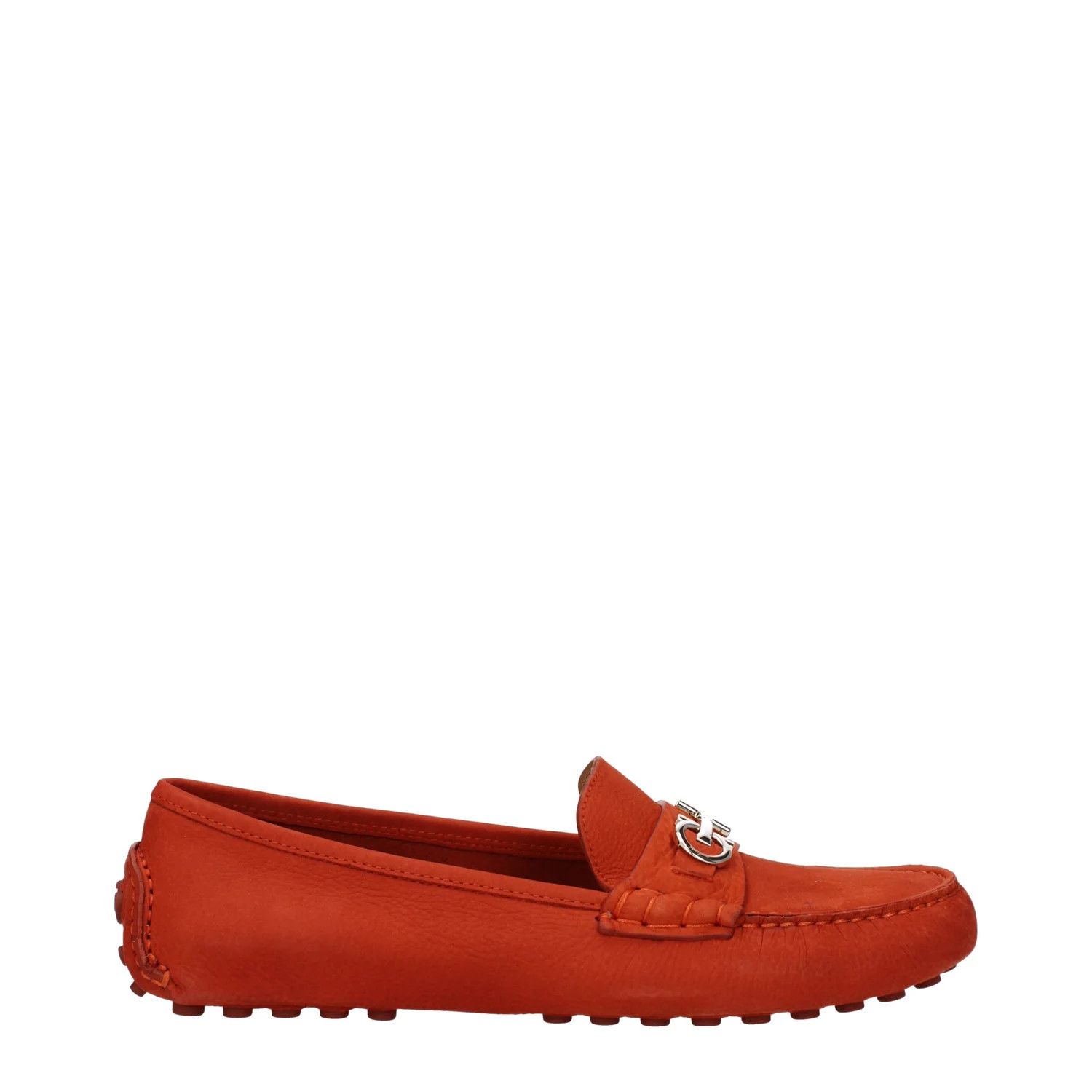 Salvatore Ferragamo ob1o1e1224 Suede Loafers in Orange Size US 10 / IT 40 - 1 Thumbnail