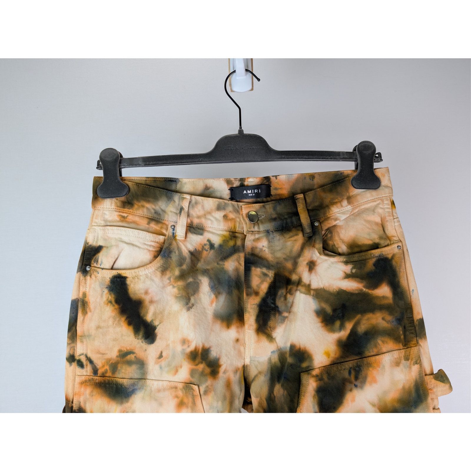Amiri o1rshd1 Tie Dye Carpenter Pants in Khaki Size US 31 - 3 Thumbnail