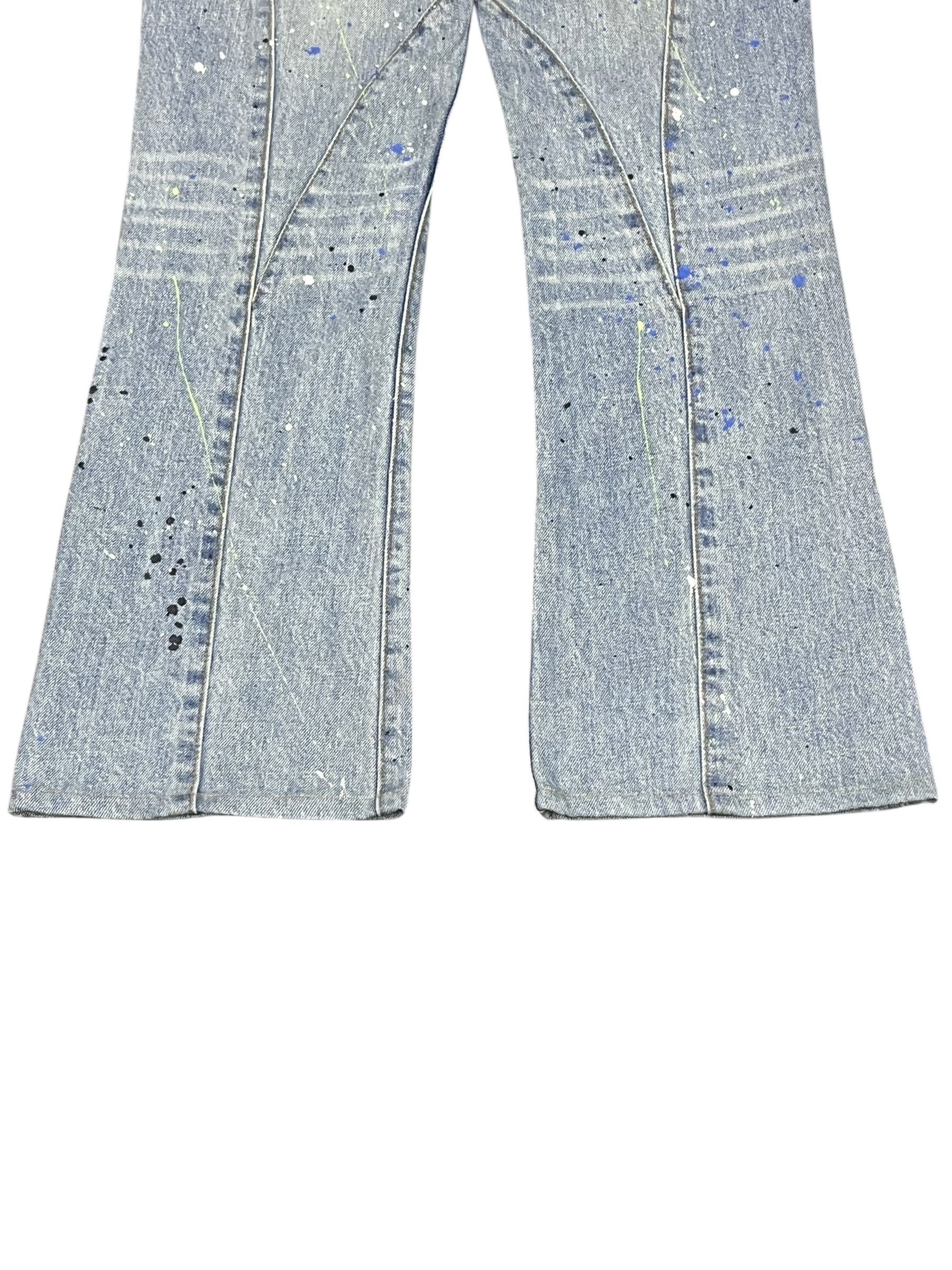 Schlussel 💥Y2K Schlussel Flare Denim Spliced Studs & Splatter RARE Size US 30 / EU 46 - 11 Thumbnail