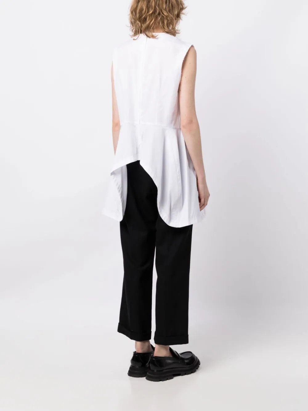 Comme des Garcons o1mle0824 Handkerchief Hem Top in White Size M / US 6-8 / IT 42-44 - 4 Thumbnail