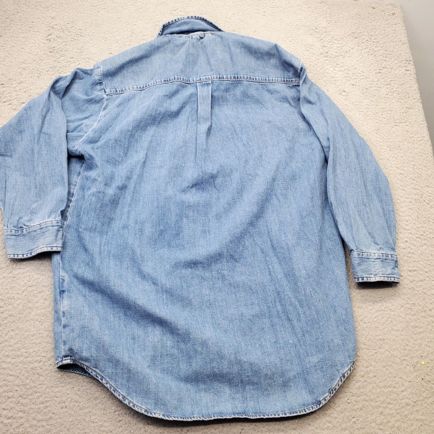 Zara Zara Casual Shirt Mens XS Blue Denim Relaxed Fit Long-Sleeve Button Up Size US XS / EU 42 / 0 - 2 Thumbnail