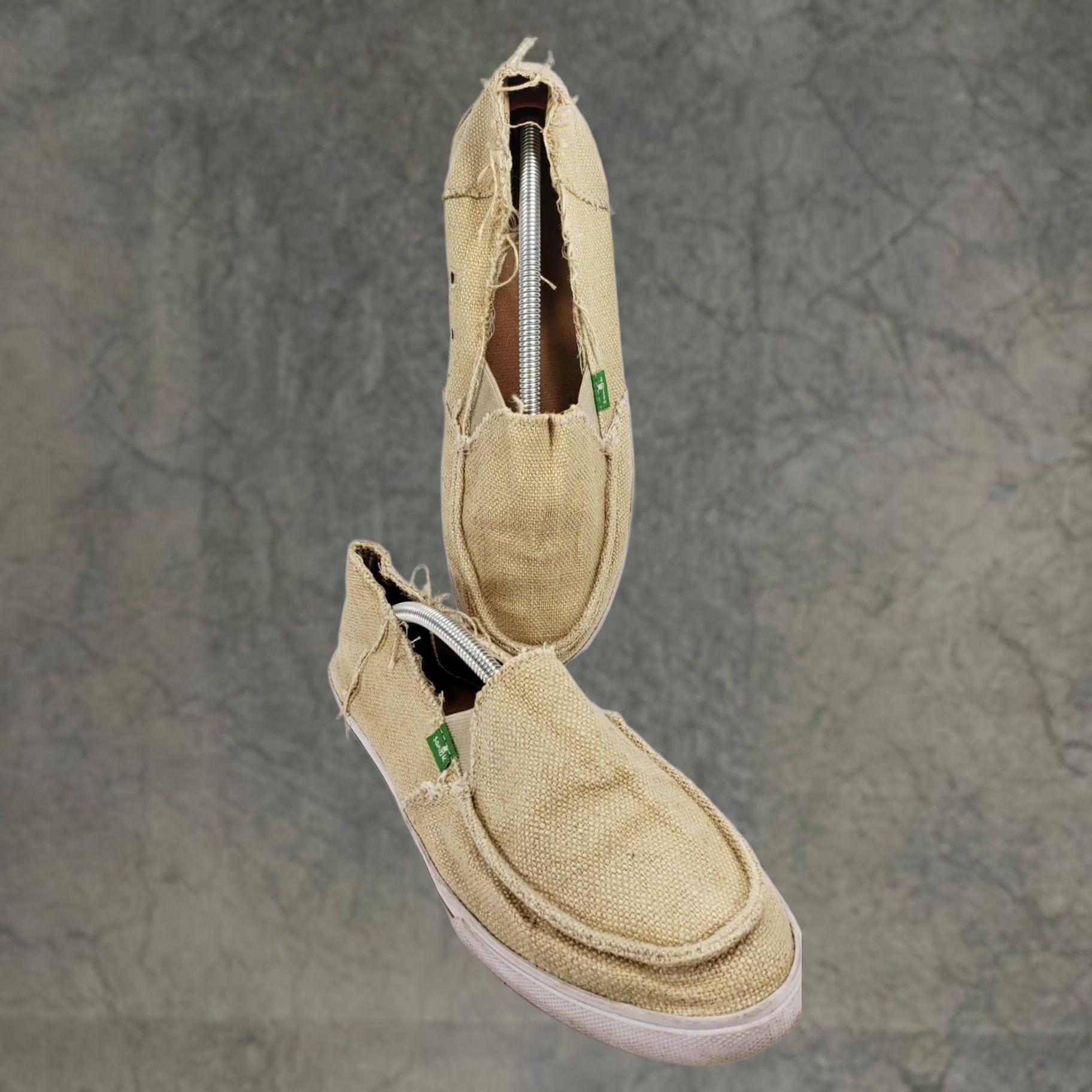 Sanuk Sanuk Sidewalk Surfer Womens Comfort Lifestyle Loafers Size 10M Tan Burlap Size US 9 / IT 39 - 1 Thumbnail