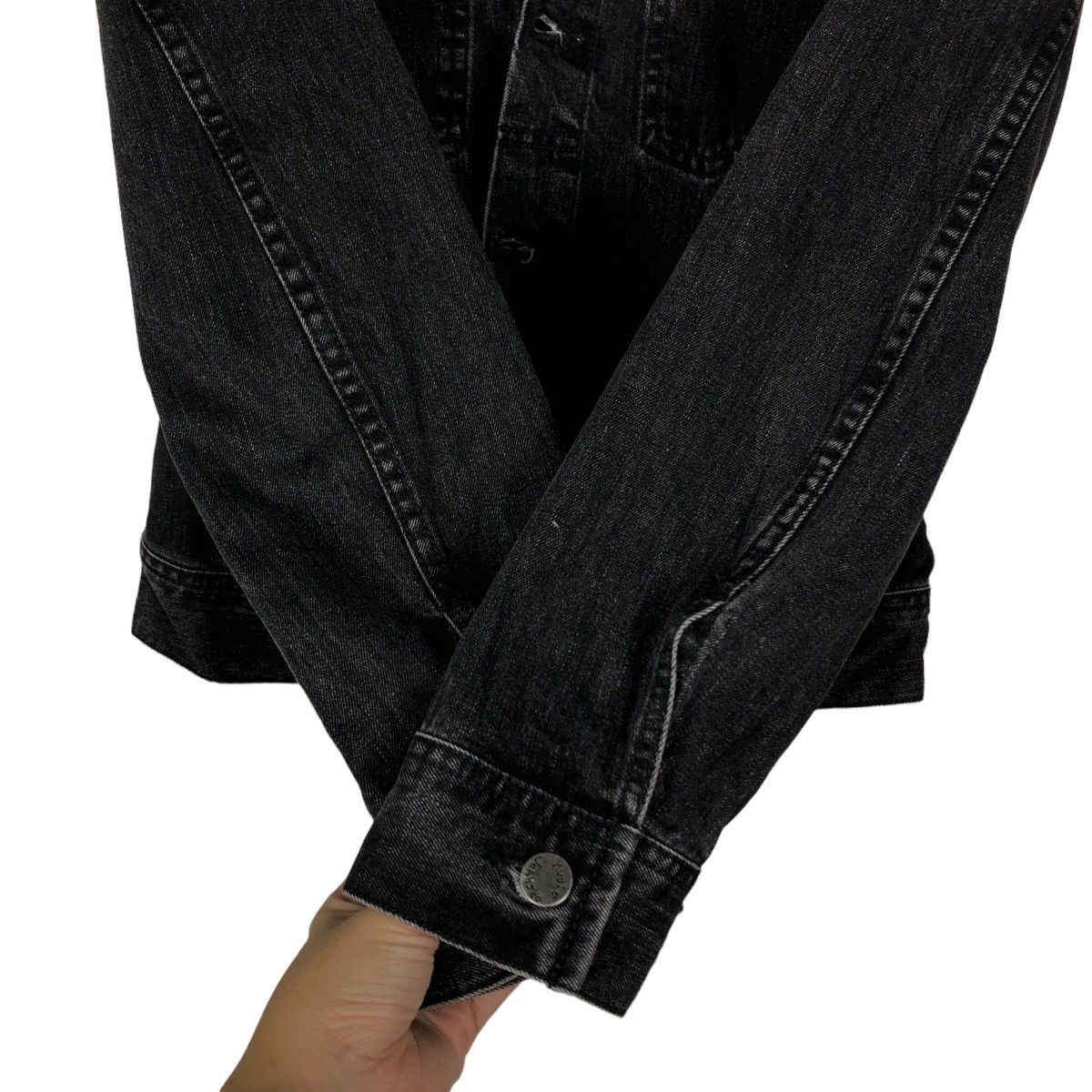 Japanese Brand 🔥90’s Biker Denim Jacket Cropped Trucker Nudie Jeans Italy Size US S / EU 44-46 / 1 - 13 Thumbnail