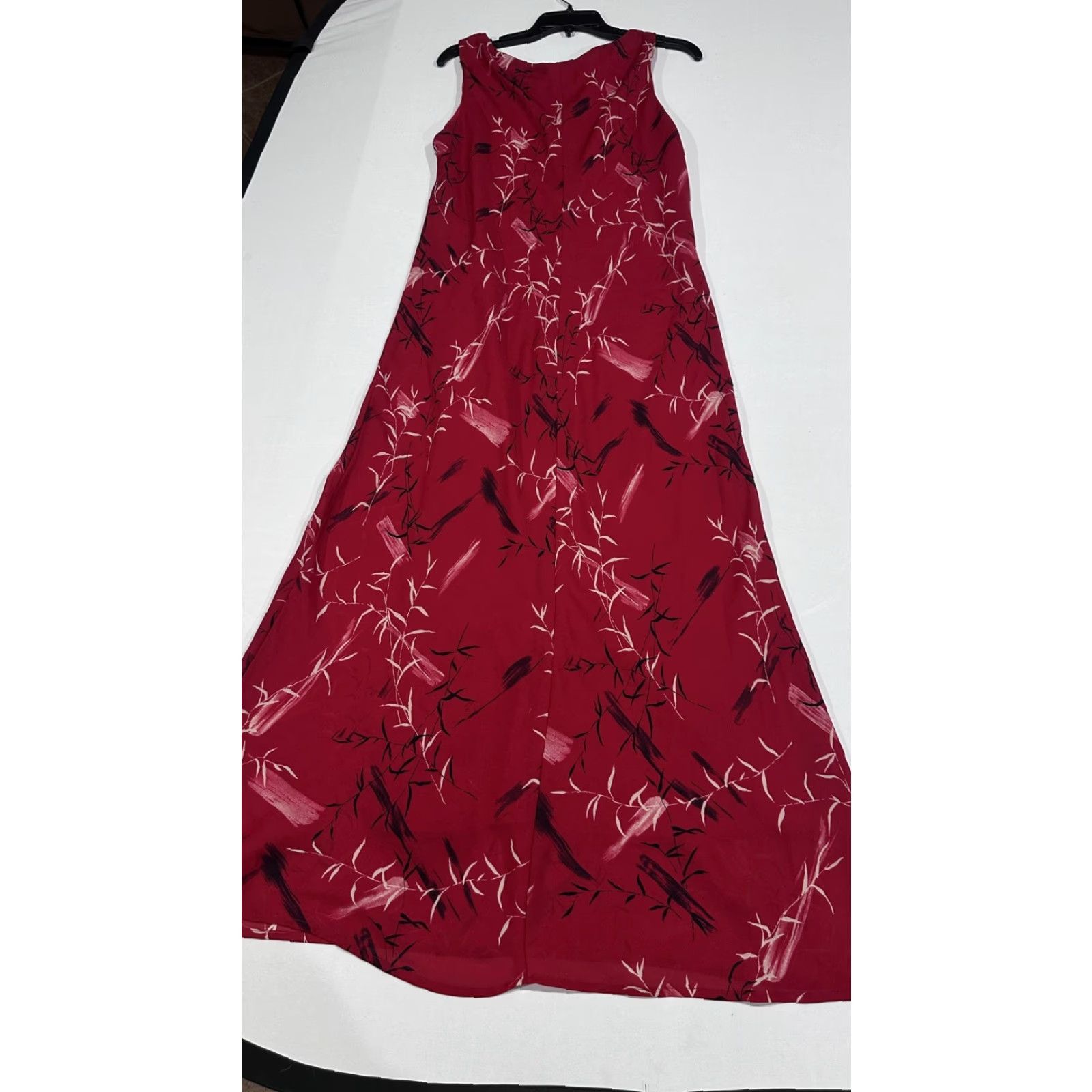 Vintage VINTAGE JM Studio Dress Womens 14 Red Floral A-Line Maxi Lined Fairy Y2K Size XL / US 12-14 / IT 48-50 - 3 Thumbnail